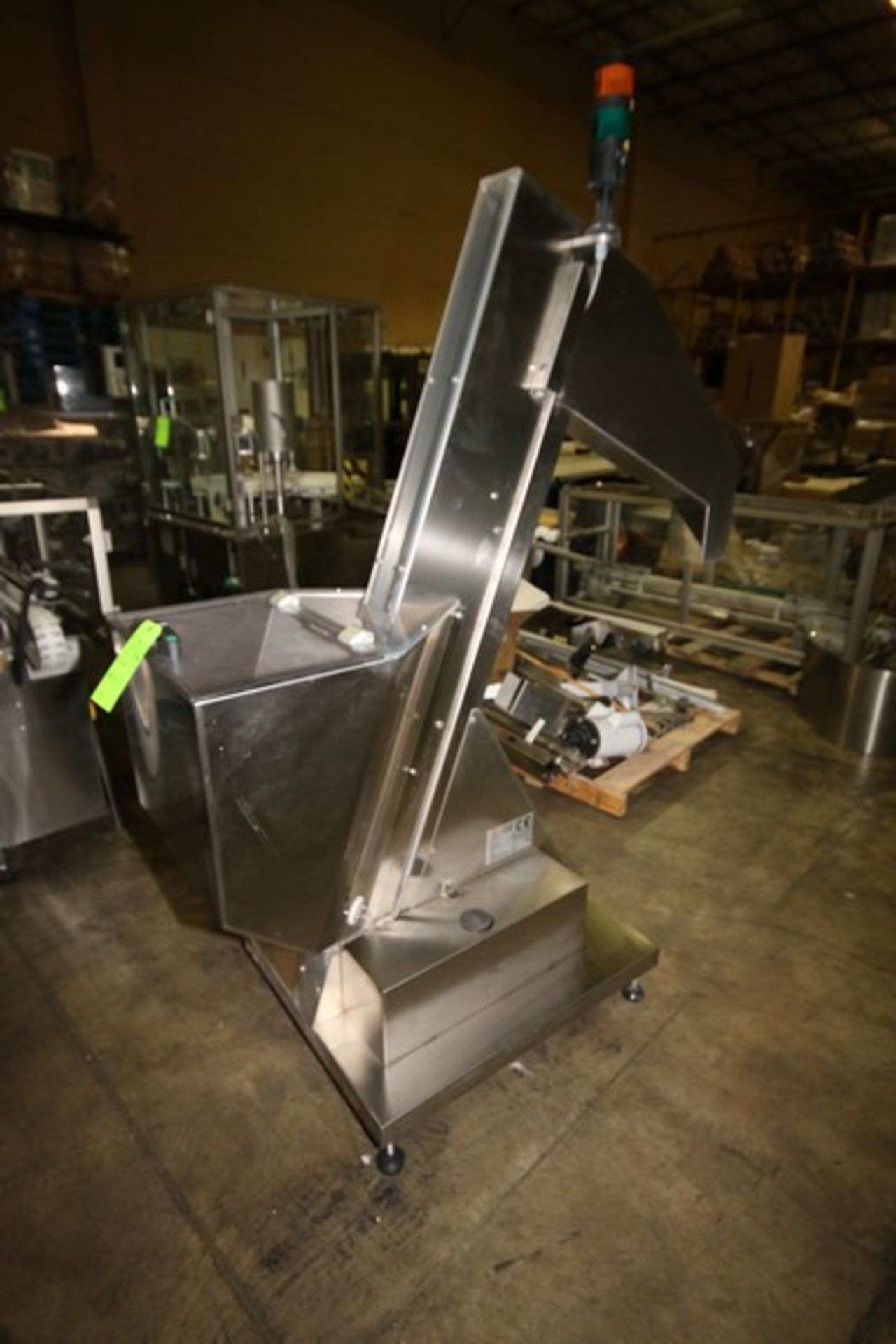 Tonazzi Vasquali S/S Bottle Prefeeder, M/N ECS, S/N T3060012, 4" W Conveyor Chain, with Flights,