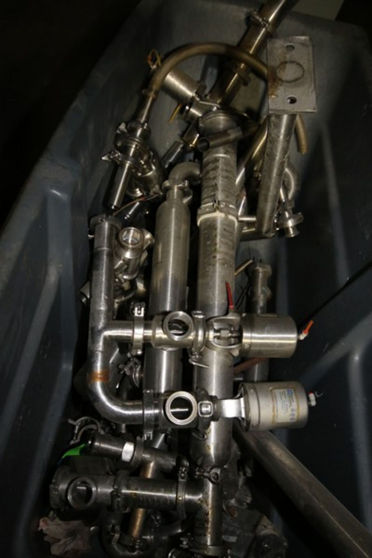 Trash Bin with Contents, Including (2) S/S Filters, S/S Piping, (6) WCB S/S Air Valves, 1-1/2" Clamp - Image 2 of 3