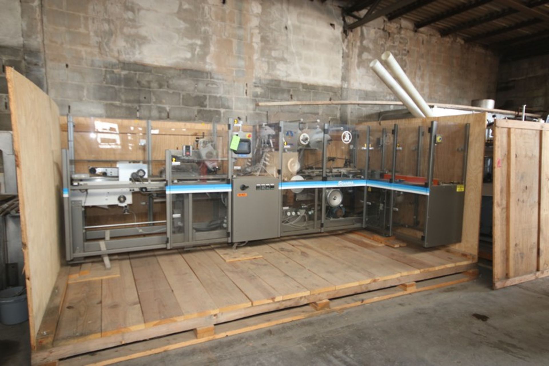 Scandia Packaging Machine, M/N 609, S/N 1-6721, with Touchscreens Display, with Allen Bradley PLC,