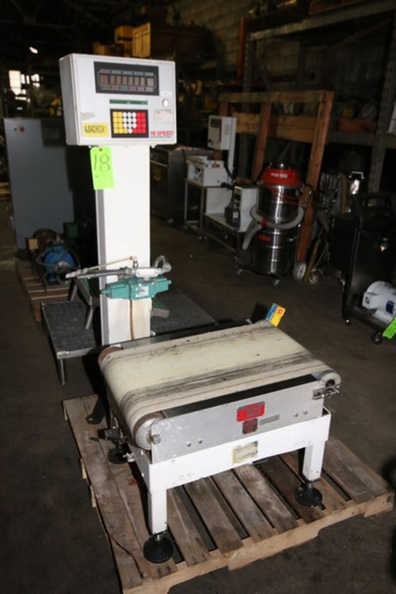 Hi-Speed Micromate Check Weigher, M/N CS80MM-CS, S/N 10901, with Aprox. 29" L x 16" W Conveyor (