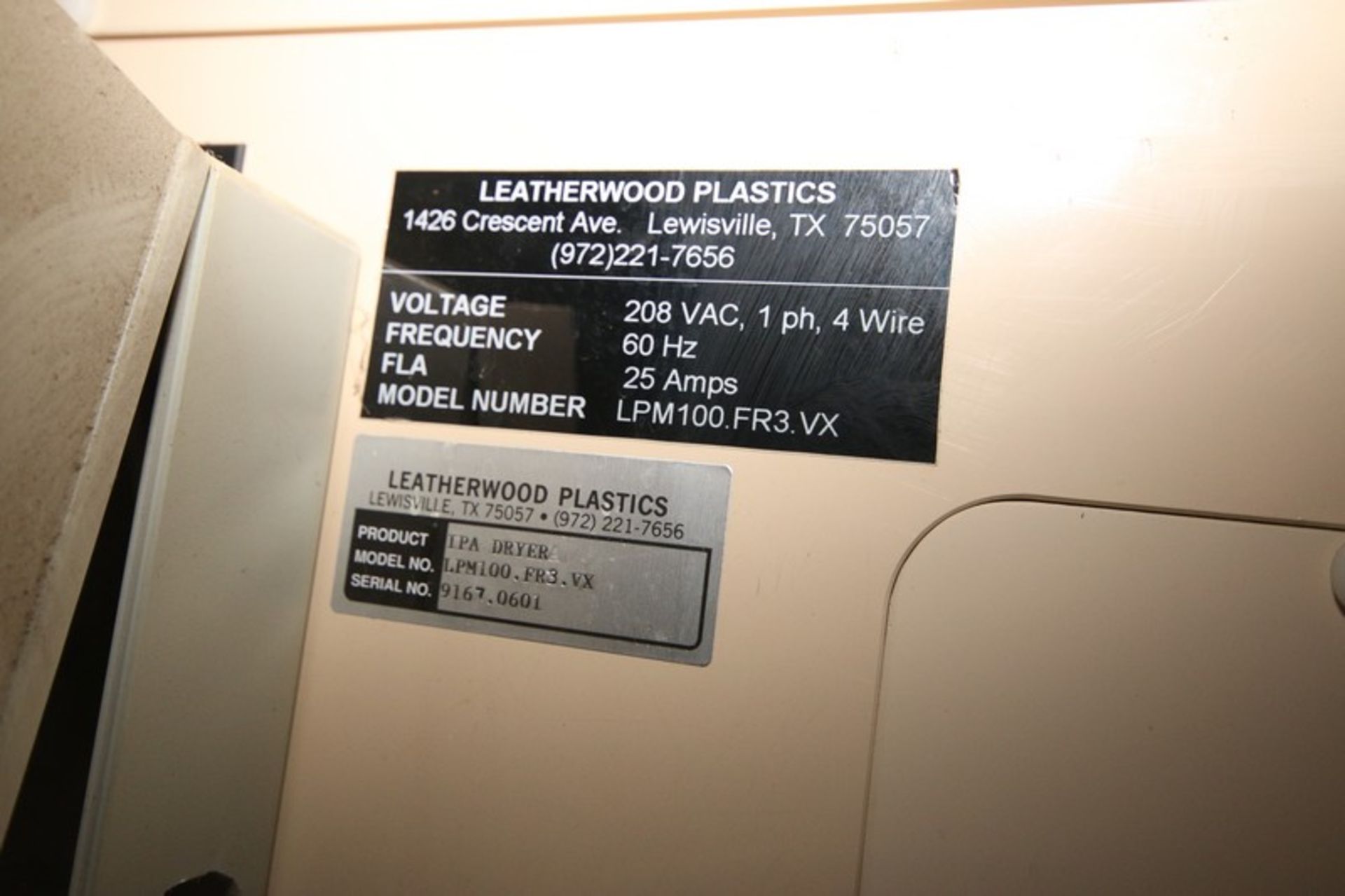 Leatherwood Dryer, M/N LPM100.FR3VX, Aprox. 14" L x 11" Dia. Drying Area (LOCATED IN FT. WORTH, TX) - Image 2 of 2