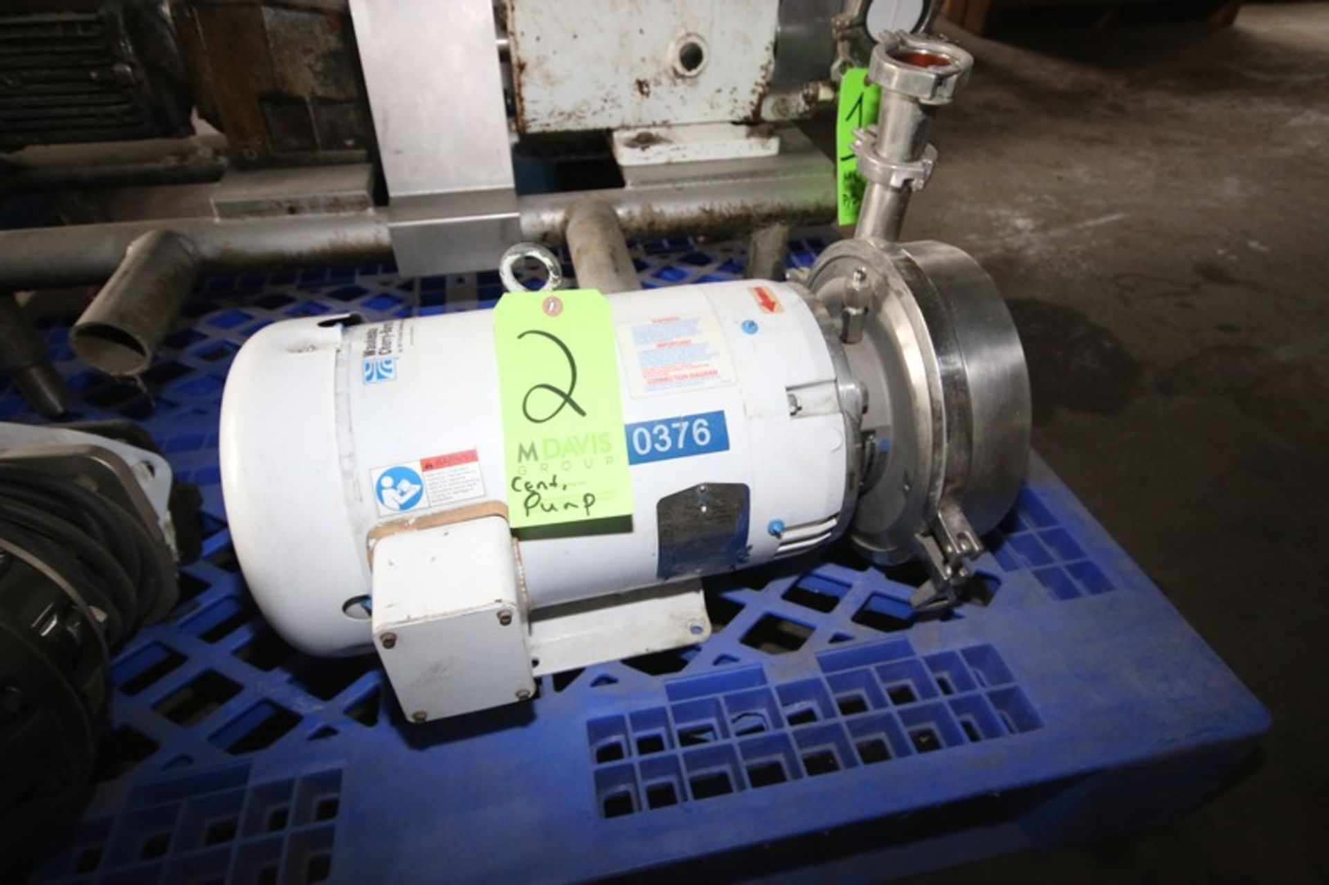 WCB 15 hp Centrifugal Pump, M/N 2085L, S/N 420417-07, with 2" x 2" S/S Clamp Type Inlet/Outlet, with - Image 3 of 3