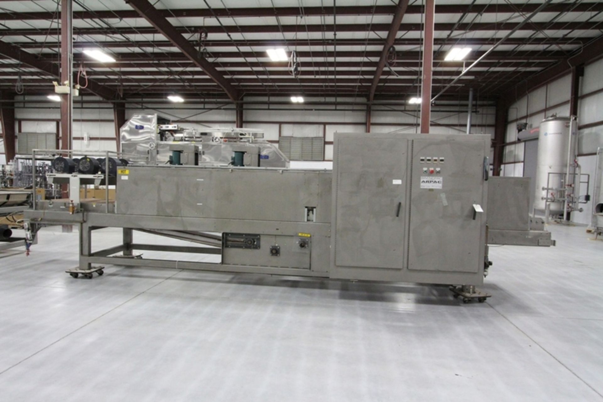 Arpac Shrink Wrapper Bundler with Heat Tunnel Automatic Wraps Bottles/Cans with Clear or Print