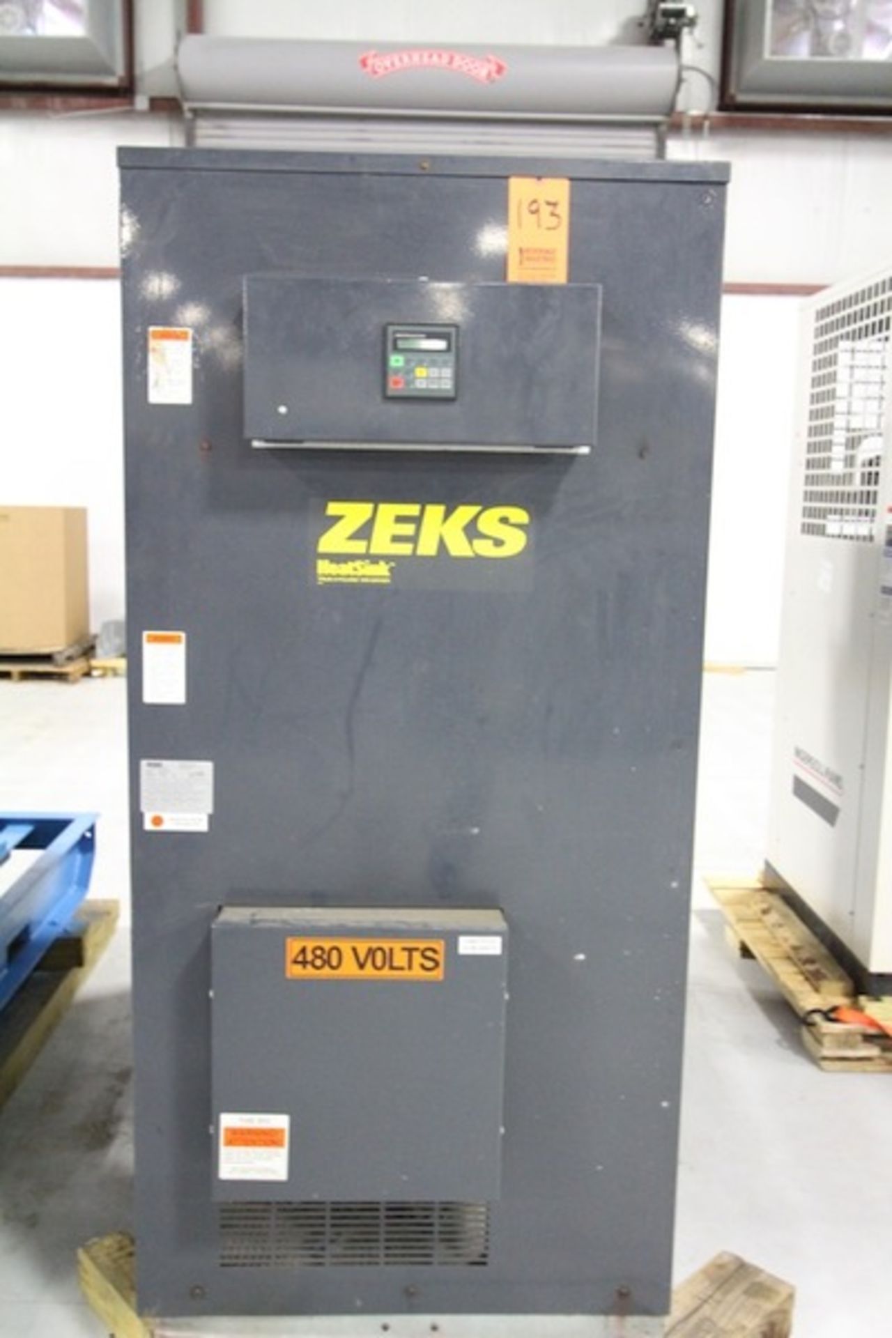 Zeks Air Dryer, Year 2004, R22 Refrigerant, S/N: 232108, Dims: 6ft L x 3ft W x 6ft H, Speed: 400