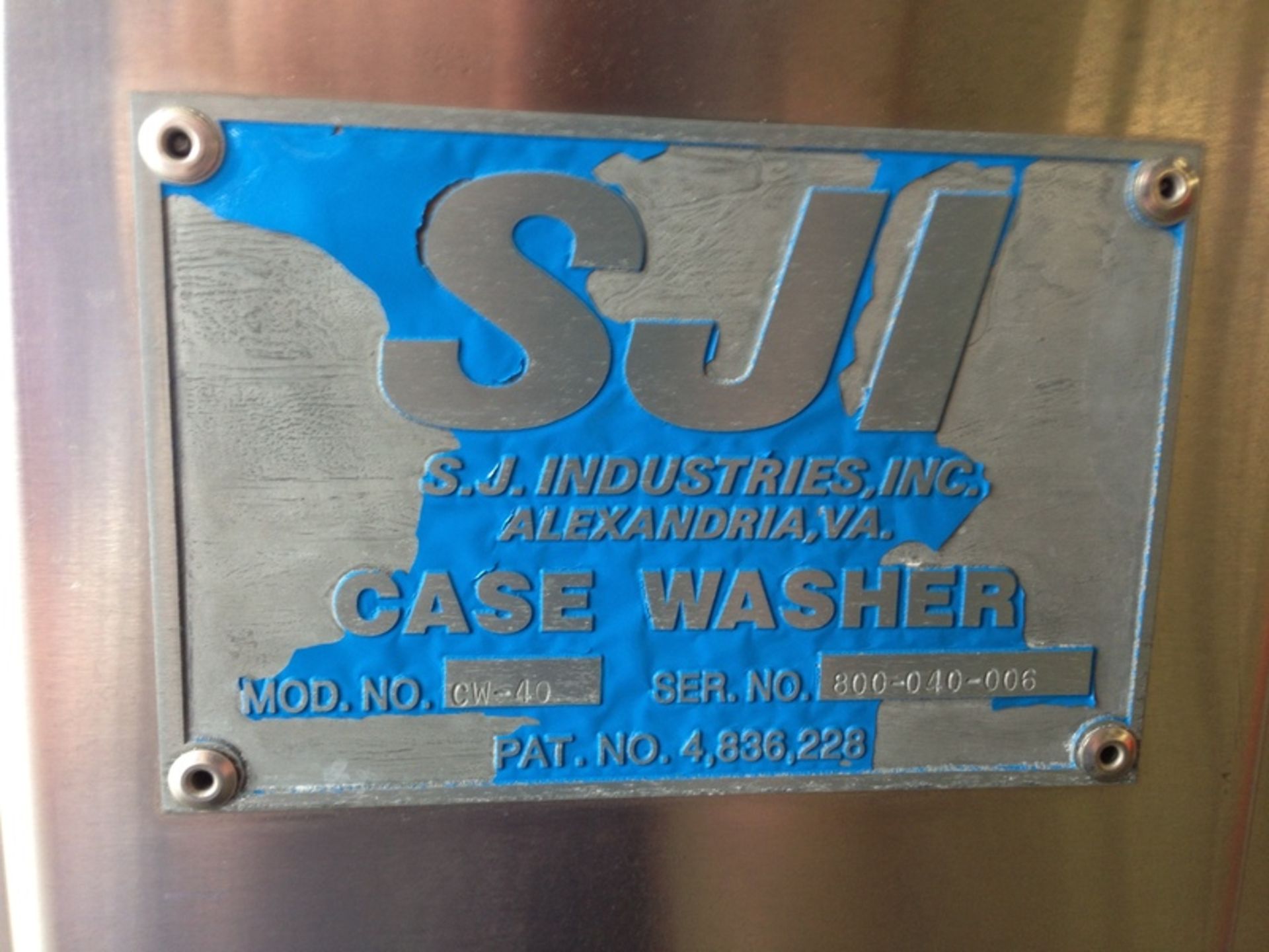 SJI Case Washer, Model CW-40, S/N: 800-040-006, Blower motors: 75Hp, 460V, 60Hz, 3Ph, Dims: 26' L - Image 4 of 5