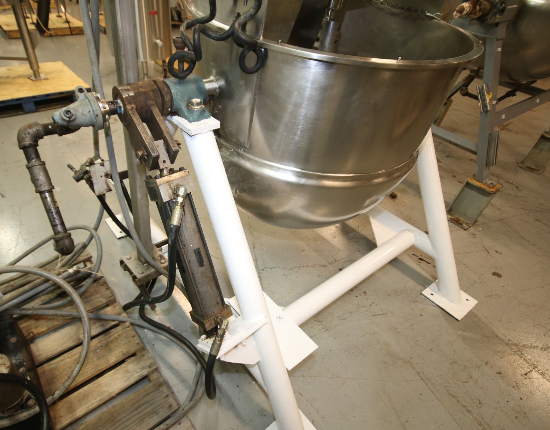 Groen 100 Gallon S/S Steam Jacketed Kettle, Model DN/TA-100, S/N 54606-1, with Bottom Inside - Image 7 of 9