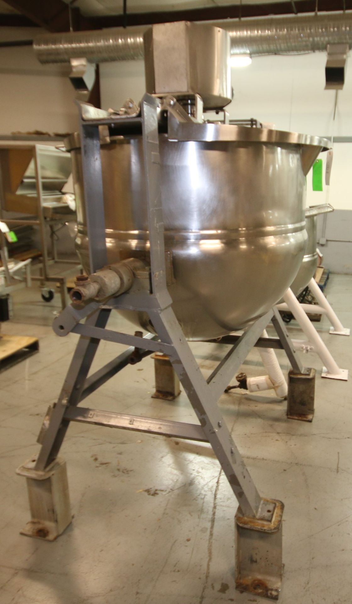 Lee 150 Gallon Steam Jacketed S/S Kettle, S/N A1133, with Bottom Inside Scrape Surface Agitator, - Image 9 of 16