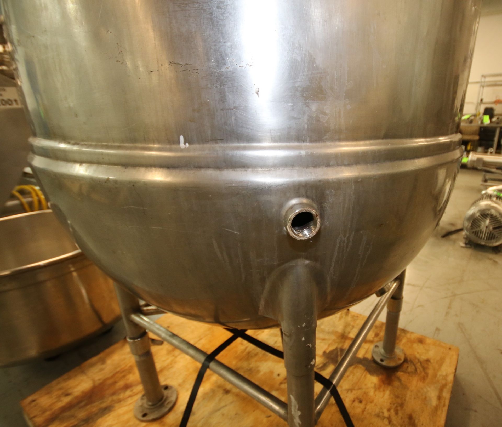 Groen 100 Gallon S/S Jacketed Kettle, Model N 100 SP, B/N 26372, with Mounted Bridge for Agitator, - Image 5 of 6