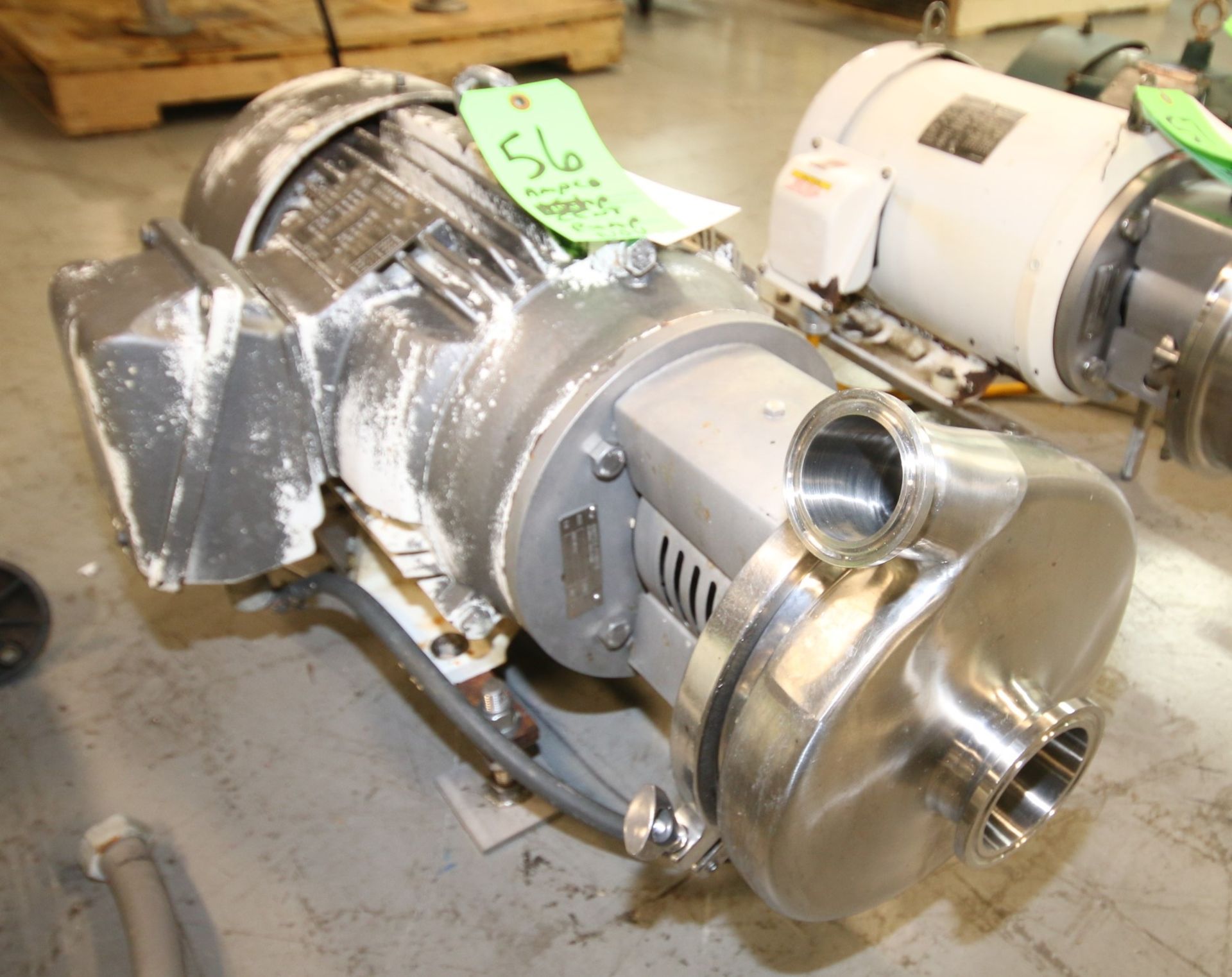 Ampco 15 HP Centrifugal Pump, Model C328WDG25T-S, SN CC-71931-1-1, with 3"x2" Clamp Type S/S Head,