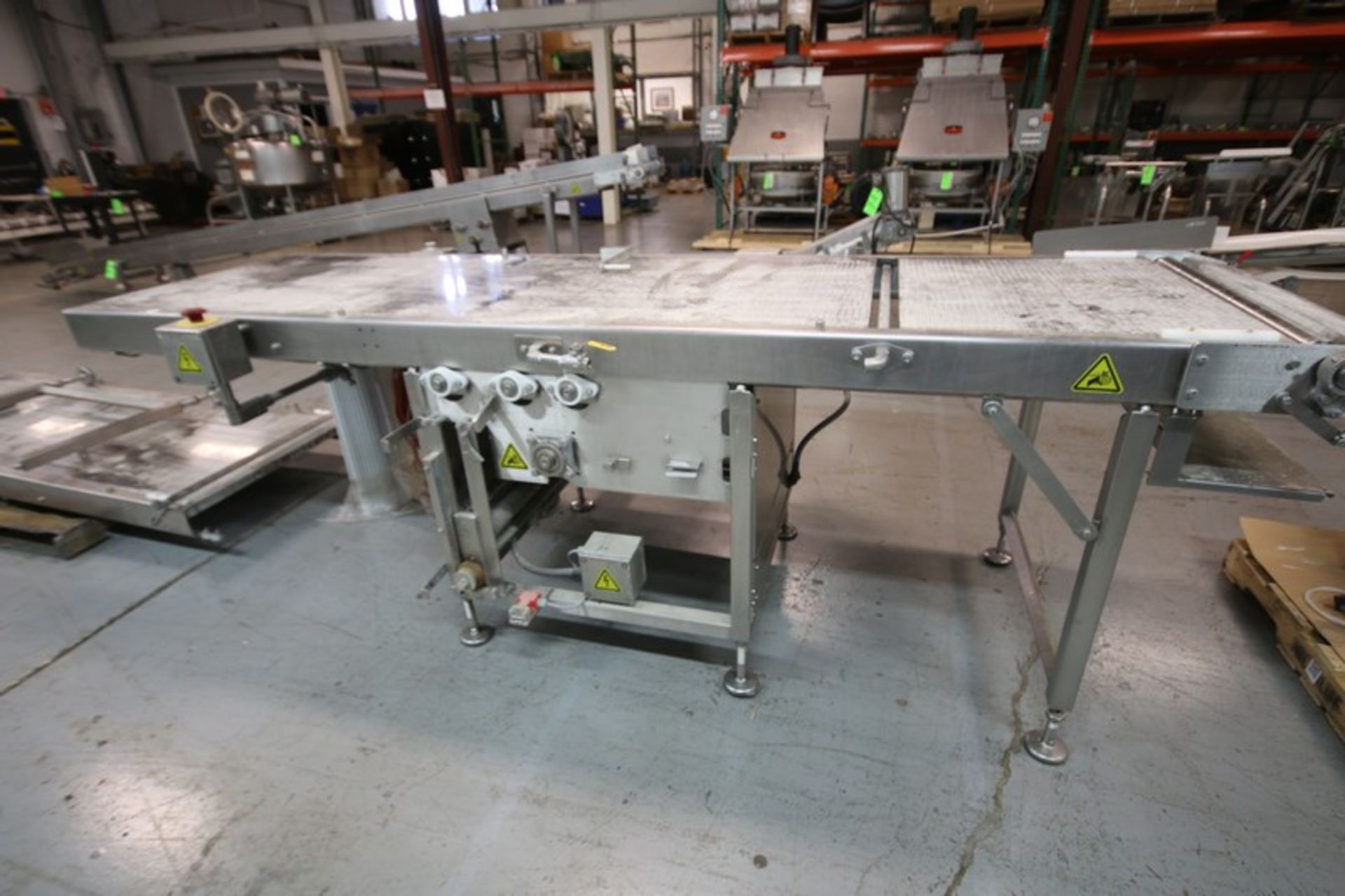 Moline 4 pcs @ 31 ft S/S Dough Sheeter Out-Feed S/S Conveyor System with 32" W Intralux Belting, - Image 7 of 14