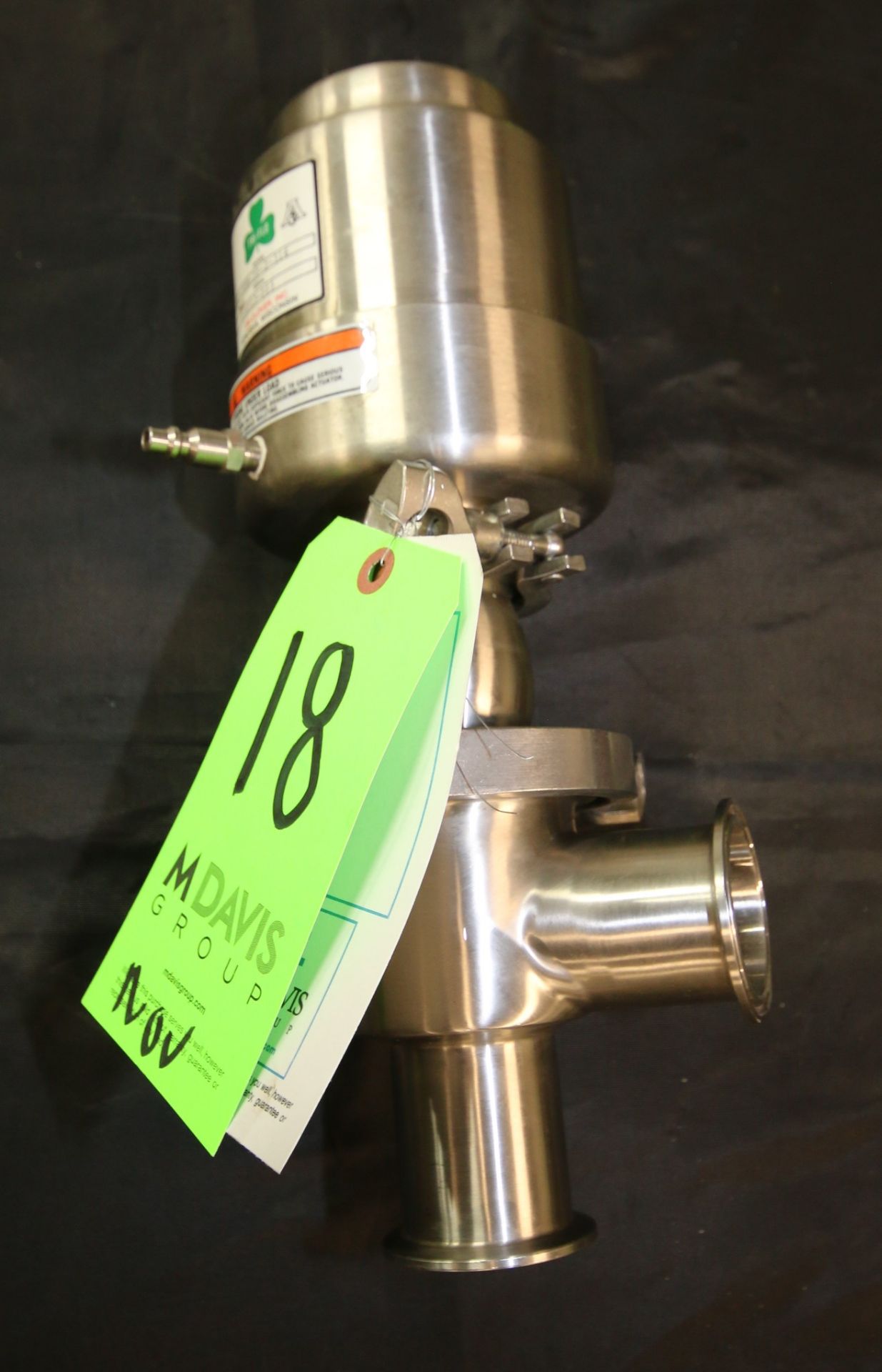 Tri Clover 2"  3 - Way S/S Air Valve, Model 361-30M-20-2-316, SN 216013-003, Clamp Type(W693)