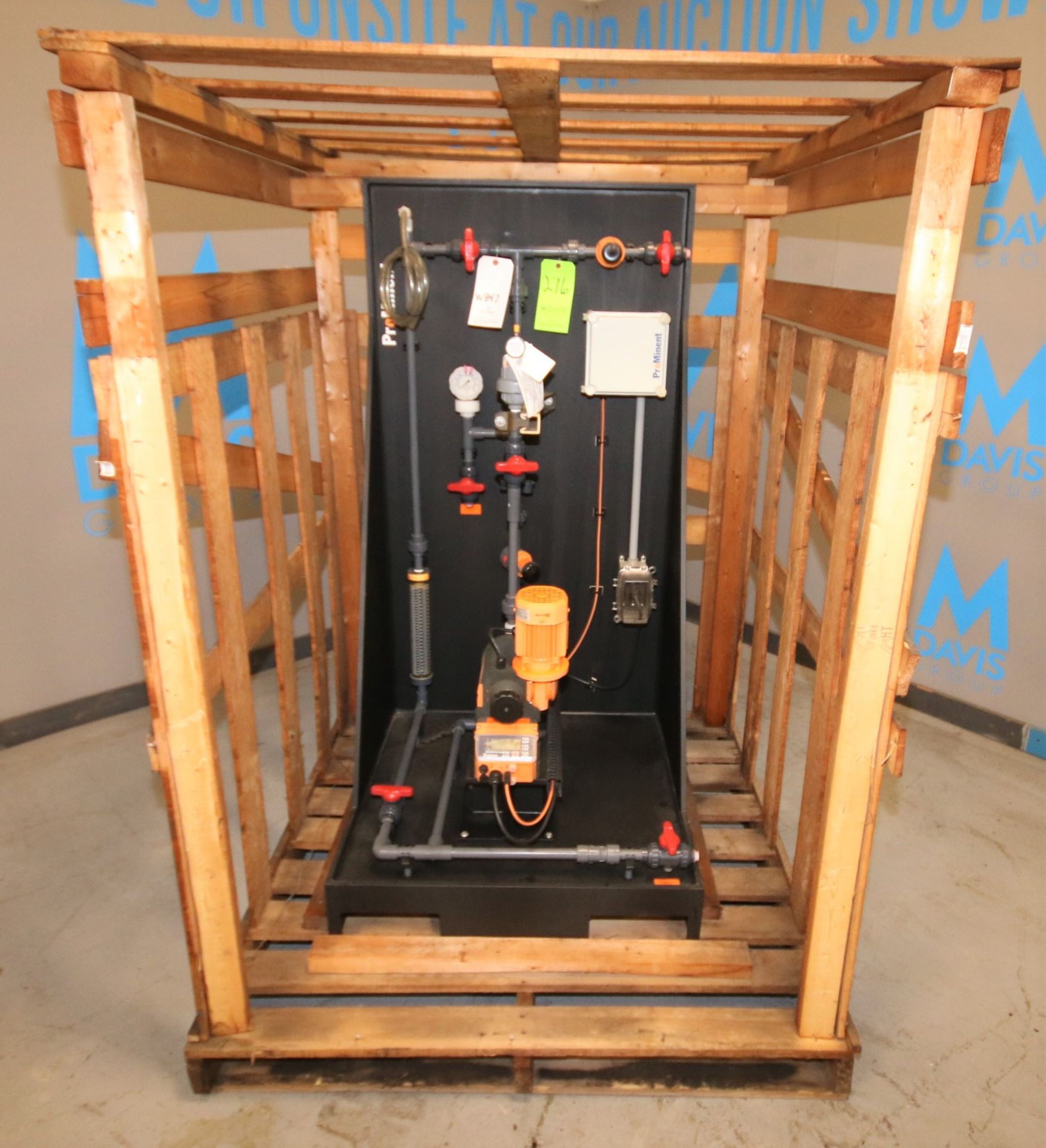 New Pro Minent Chemical Monitoring System, Includes a Sigma Chemical Pump with Valves, Manifold