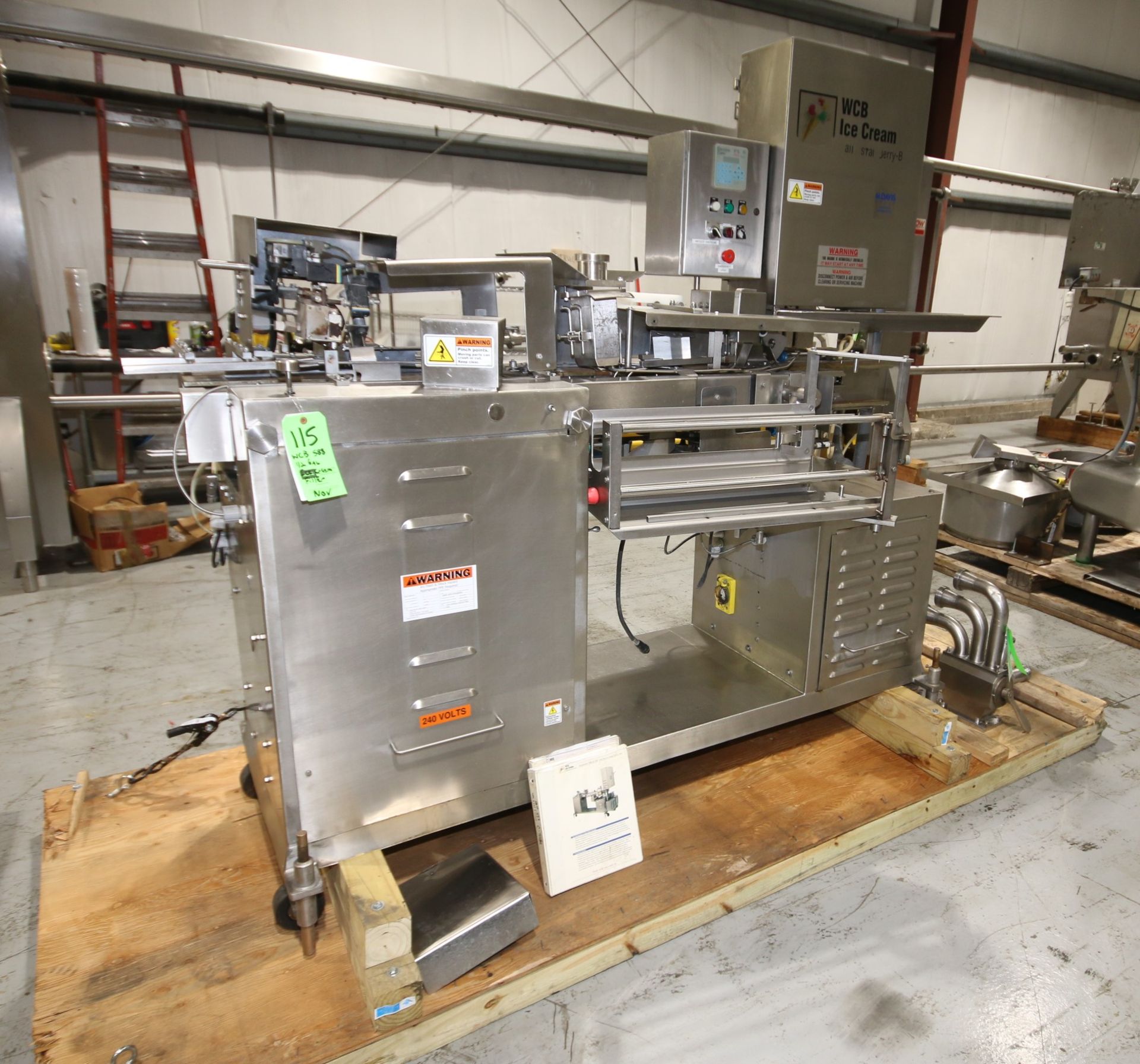 WCB Half Gallon S/S Ice Cream Carton Filler, Model 588, with Emerson Servo Drive, wit Electro Cam - Bild 2 aus 8