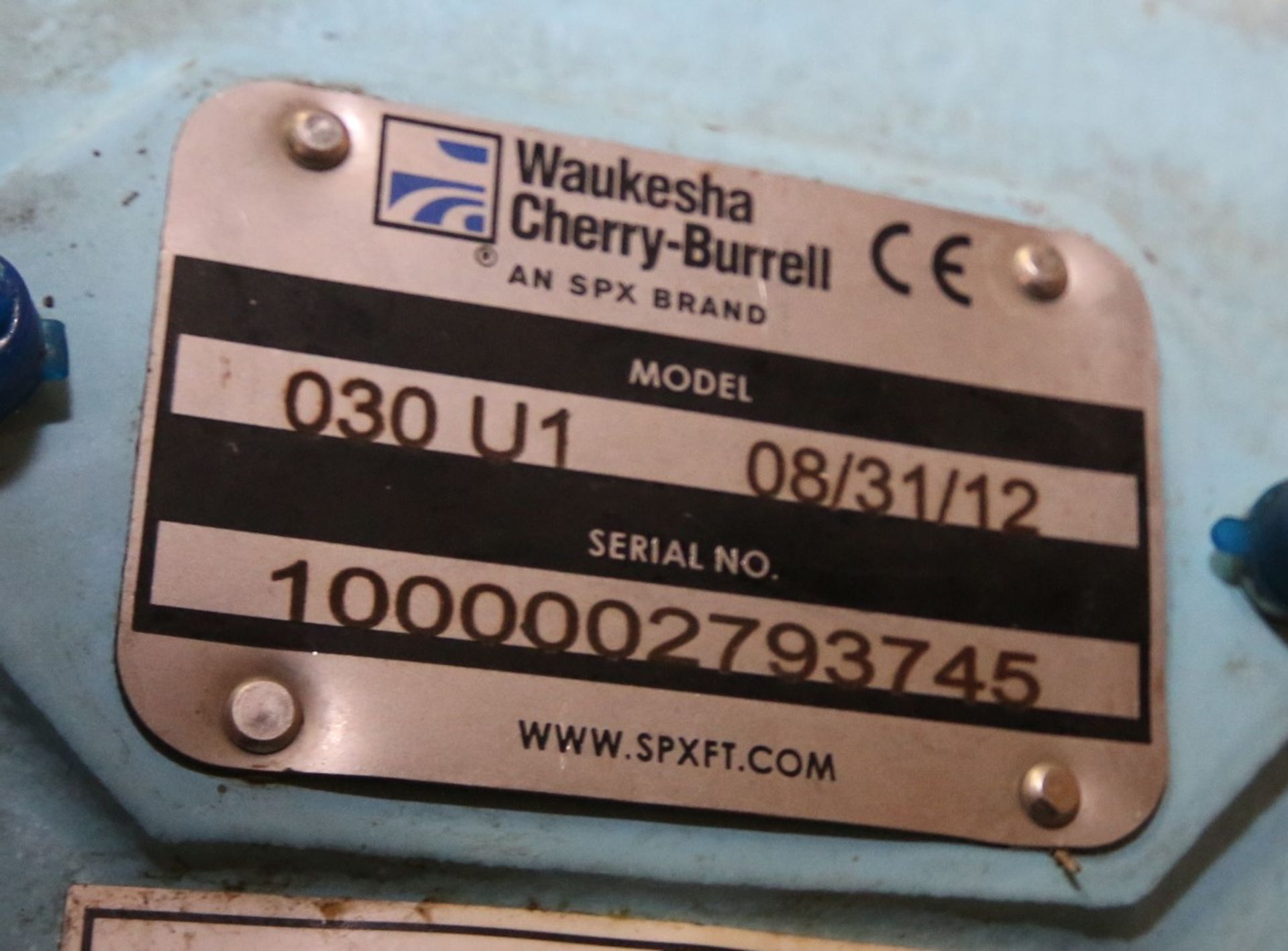 Waukesha Posive Displacement Pump 2012, Model 030 U1, S/N 1000002793745, 1.5" Clamp Type S/S Head - Image 6 of 7