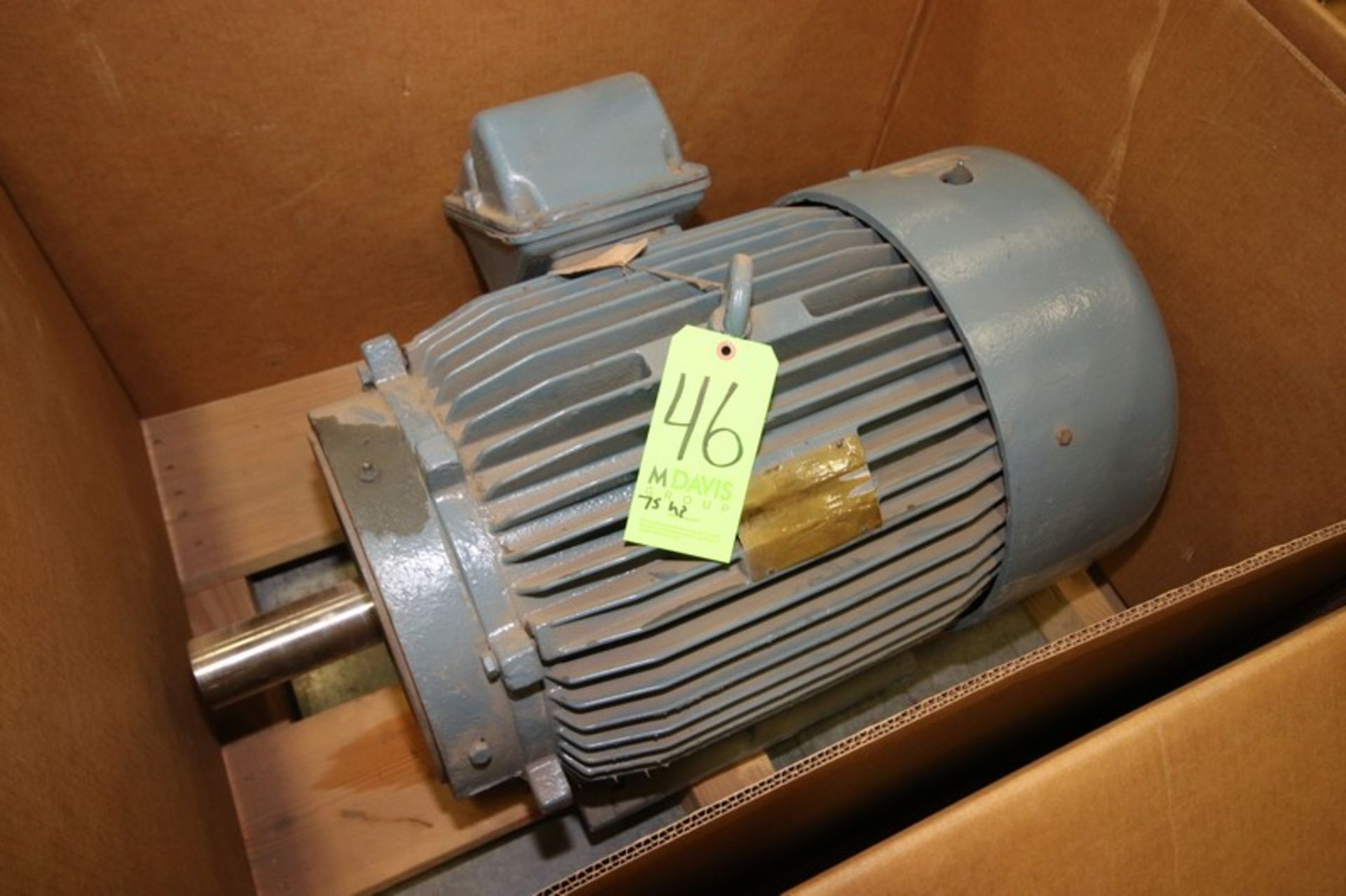 REBUILT Sterling 75 hp Electric Motor, 1770 RPM, with 230/460 Volts