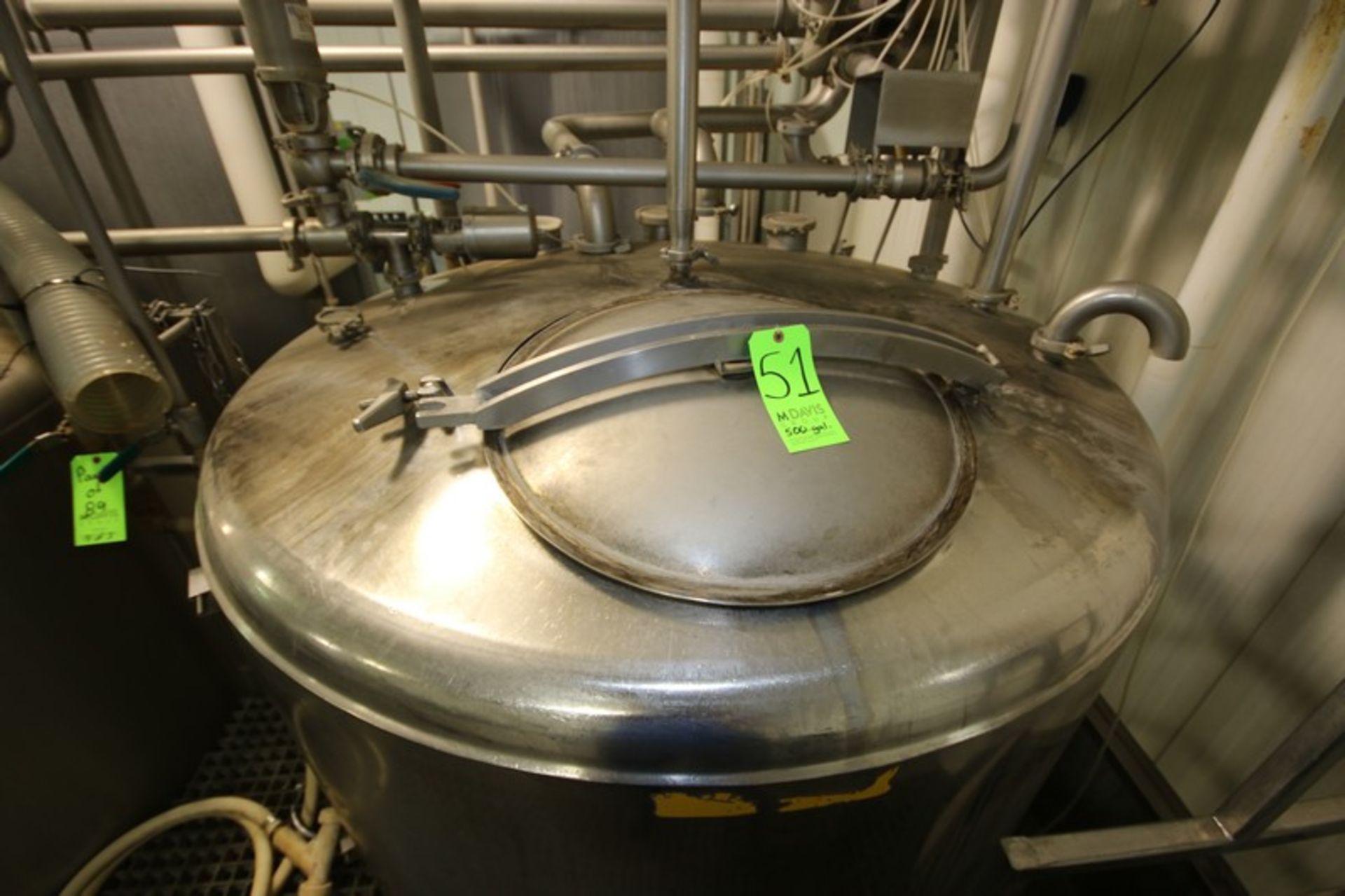 Breddo 500 Gal. S/S Jacketed Likwifier, M/N LORW, S/N F40118-98626, Max. Pressure 90, with Baldor 75 - Image 3 of 9