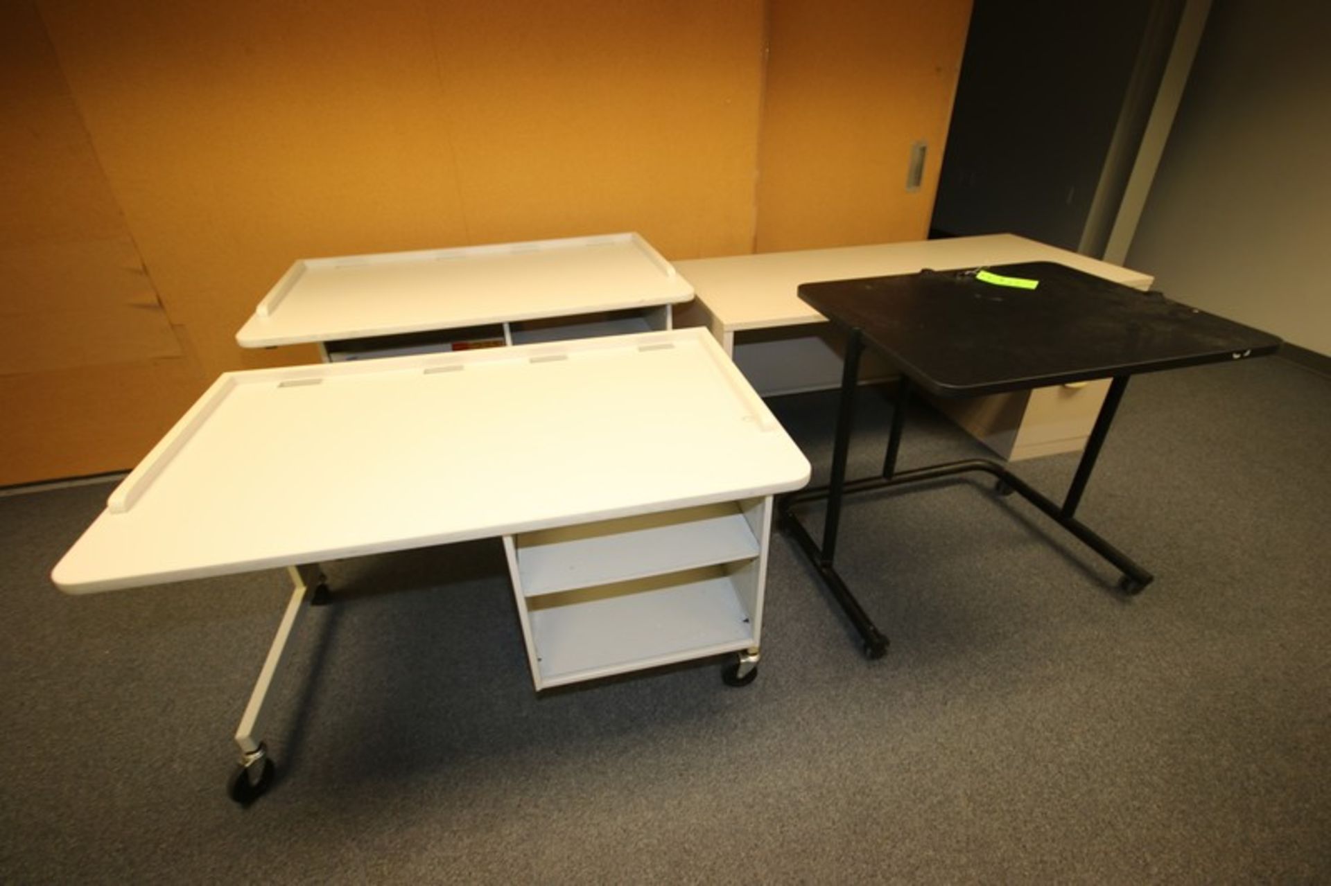 Computer and Utility Desks, 3 on casters - Image 2 of 3