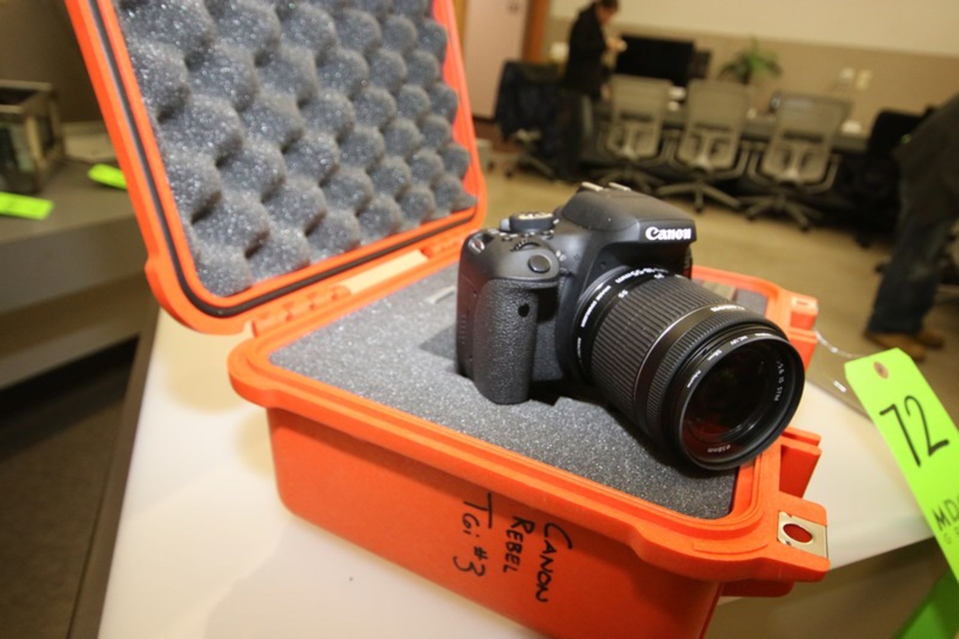 Canon Rebel - 18-55mm Lens w/ Filter & cap, (2) Batteries, Charger, Rear Lens Cap, Body Cap, 32GB SD - Image 3 of 3