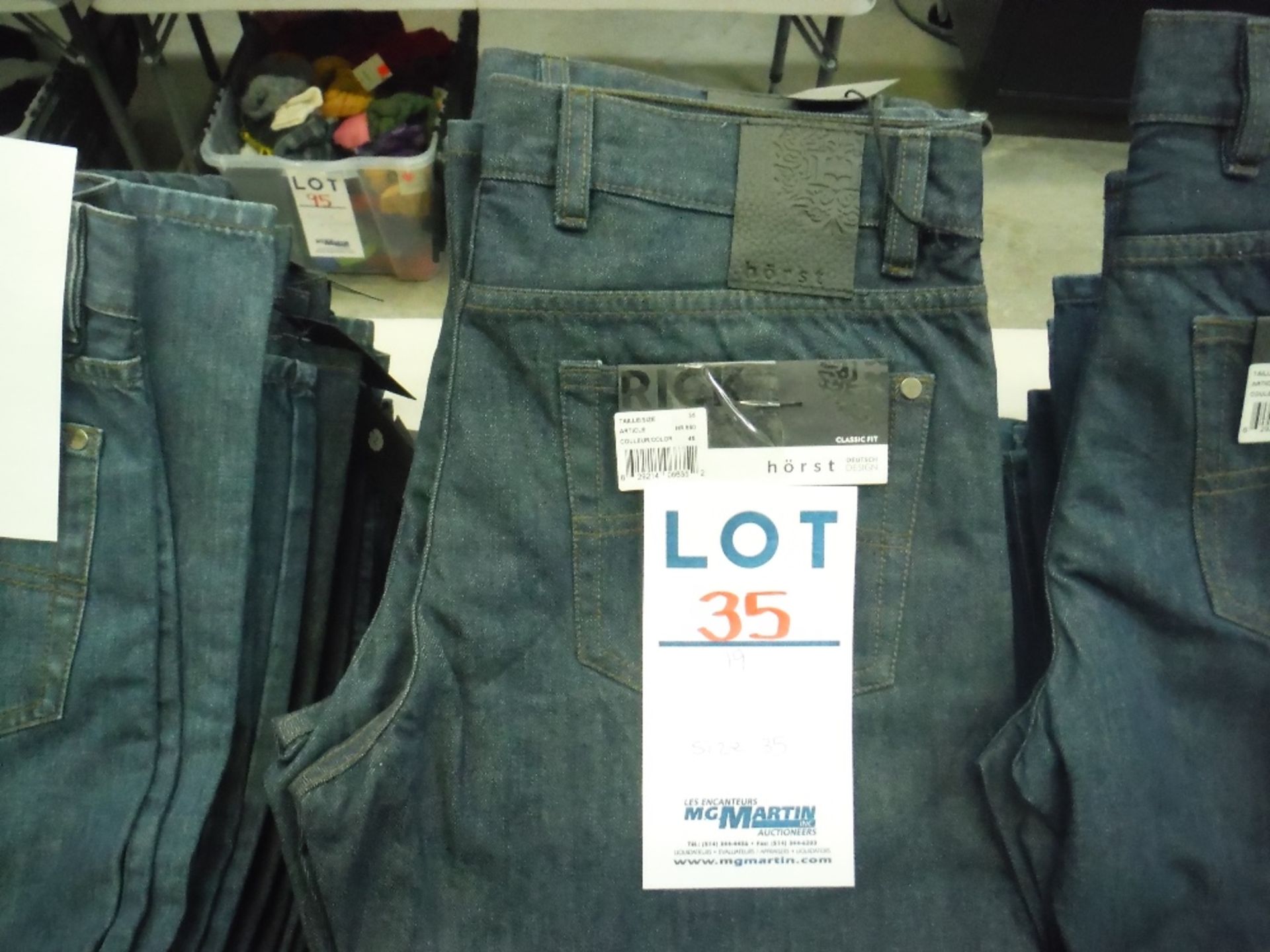 ''HORST''CLASSIC FIT MENS JEANS(LOT#22 TO 50 -SOLD AS ONE LOT OF 581 PAIRS SIZES: 32 TO 40 - Image 2 of 2