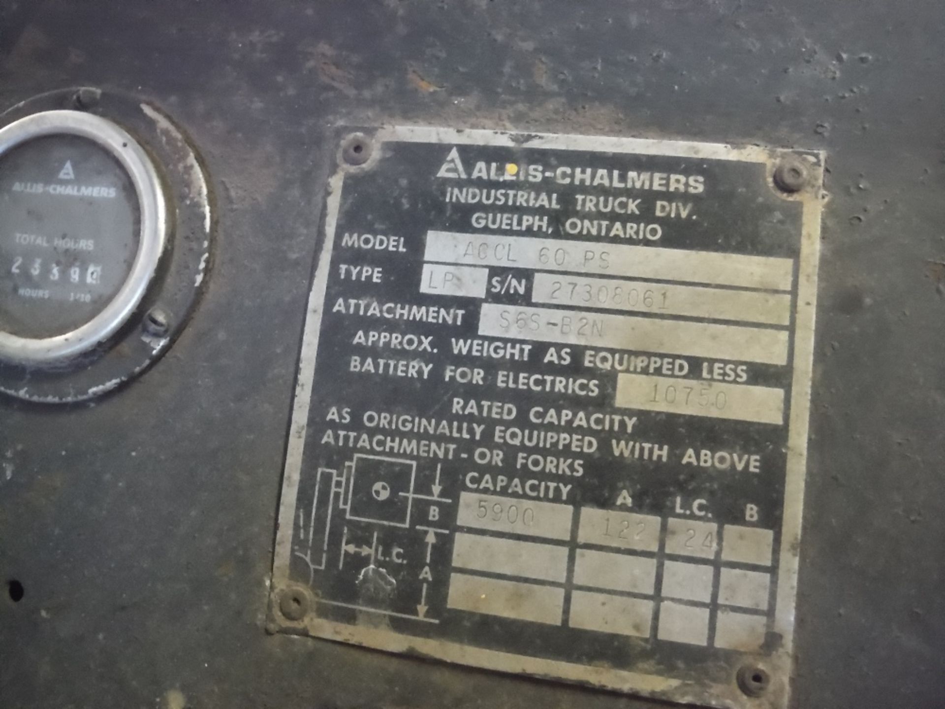 ''ALLIS CHALMERS'' PROPANE FORKLIFT MODEL:ACCL60PS WITH SIDE SHIFT - CAPACITY 5000 LBS - Image 4 of 5