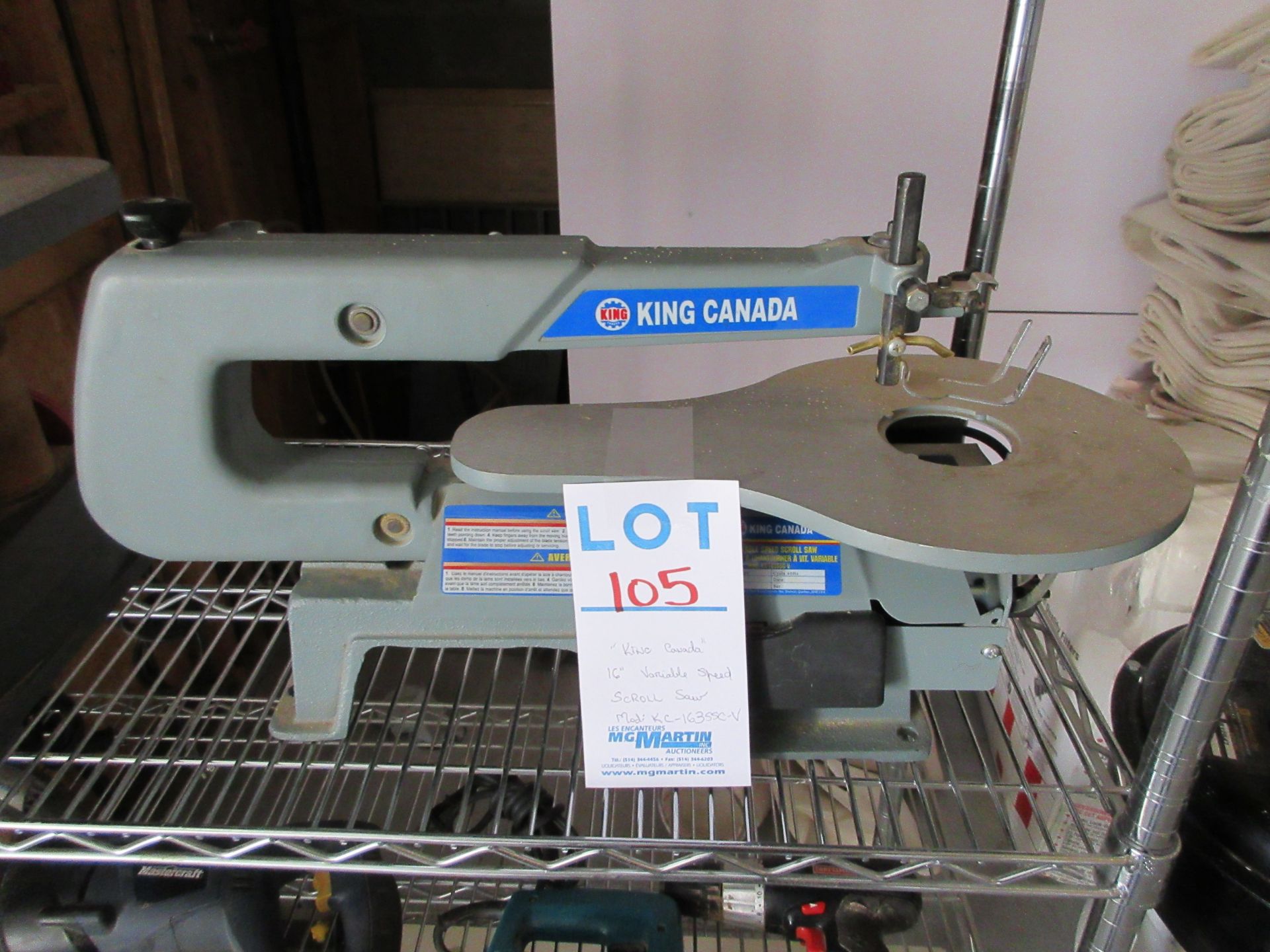 ''KING CANADA'' 16 INCH VARIABLE SPEED SCROLL SAW MODEL: KC-163SSC-V ( AS-IS )