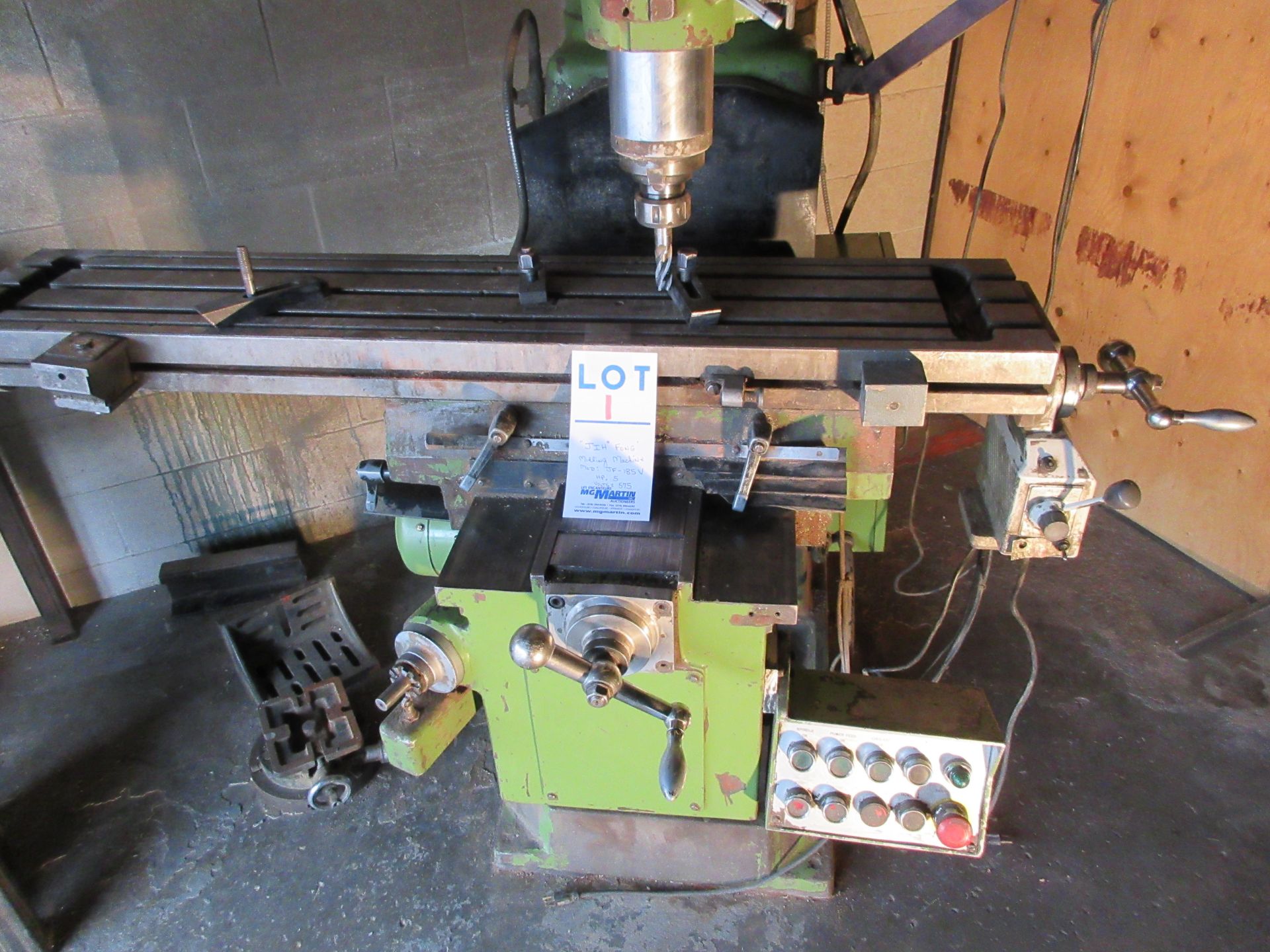 ''JIH'' ''FONG'' MILLING MACHINE MODEL : JF-185V - 5 HP, 575 VOLTS WITH ACCESSORIES - Bild 3 aus 8