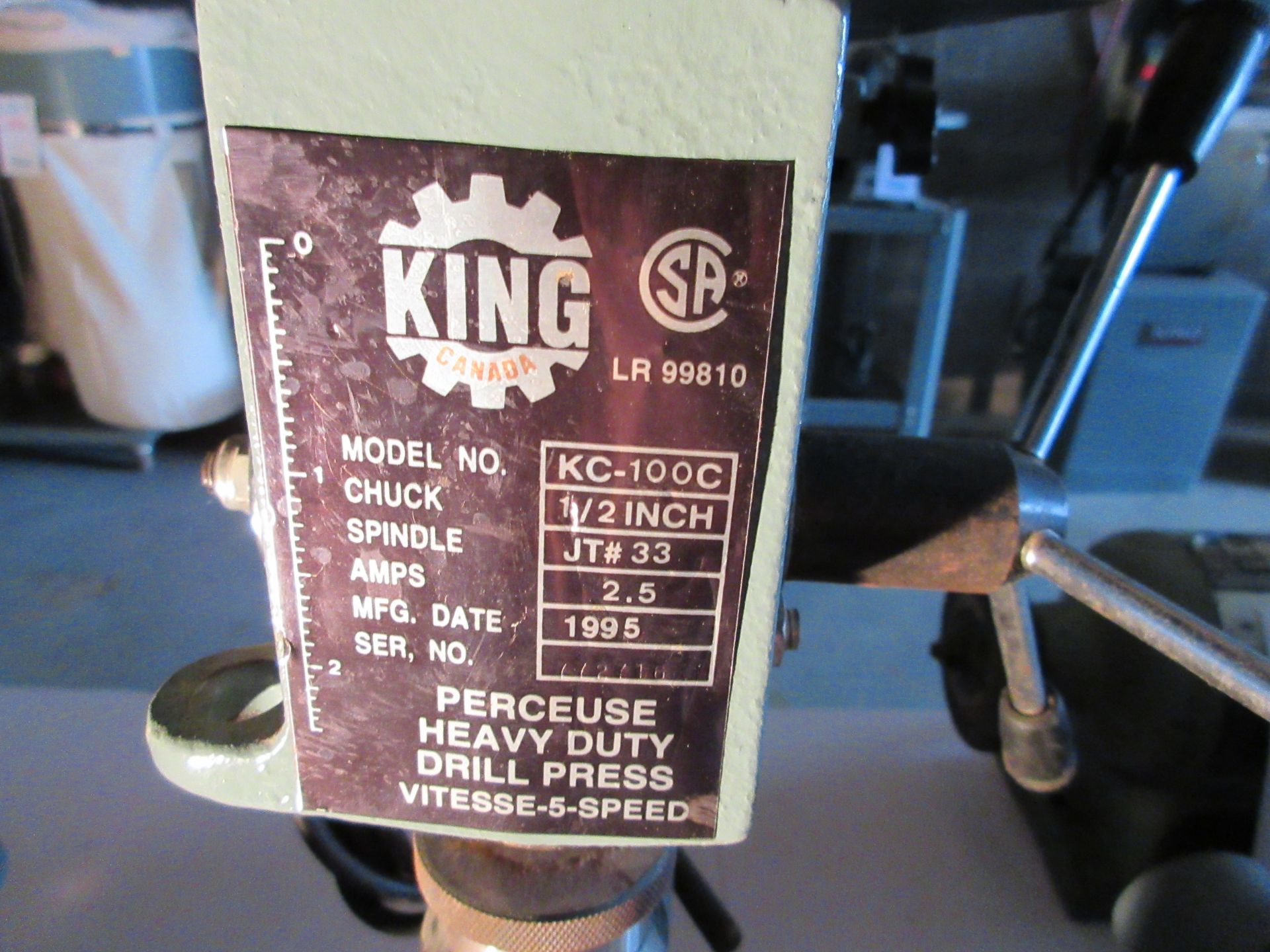 ''KING'' 8 INCH DRILL PRESS MODEL: KC-100C - Image 2 of 2