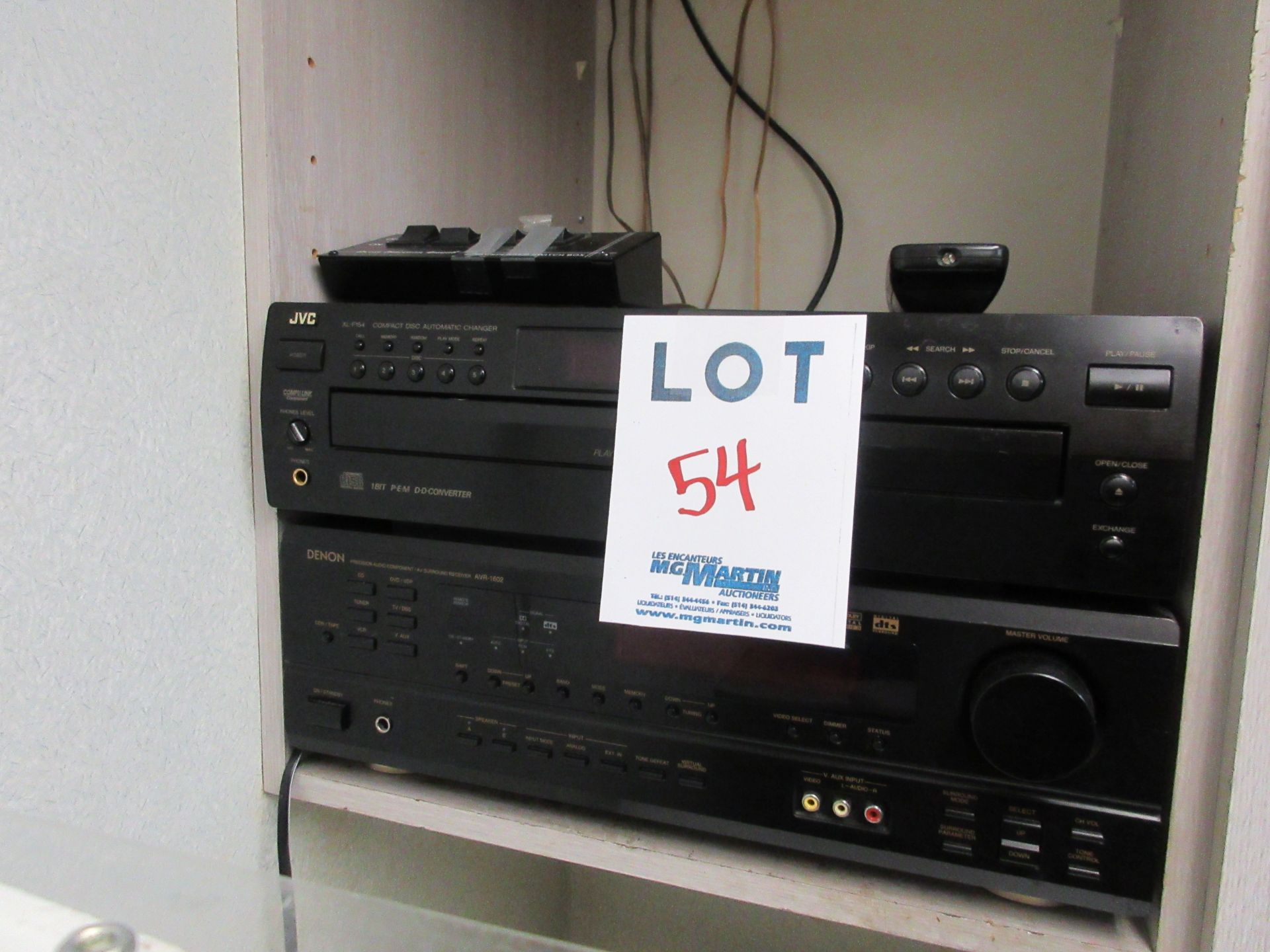 LOT INCLUDING: SOUND SYSTEM WITH 1 ''DENON'' SURROUND SOUND RECEIVER #AVR1602 + 1 ''JVC'' COMPACT - Image 2 of 2