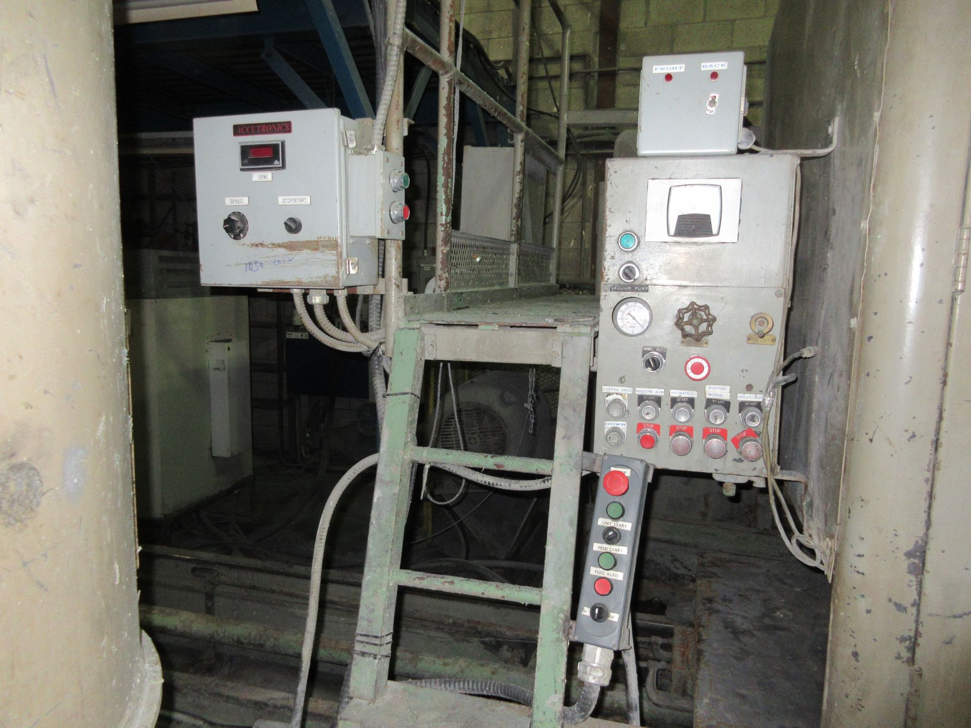 ''HILL ACME'''(GRINDER) BUFFING MACHINE 60'' WIDE(HARD BUFF) W/ DUST COLLECTOR AND BUFF PRESS - Image 9 of 18