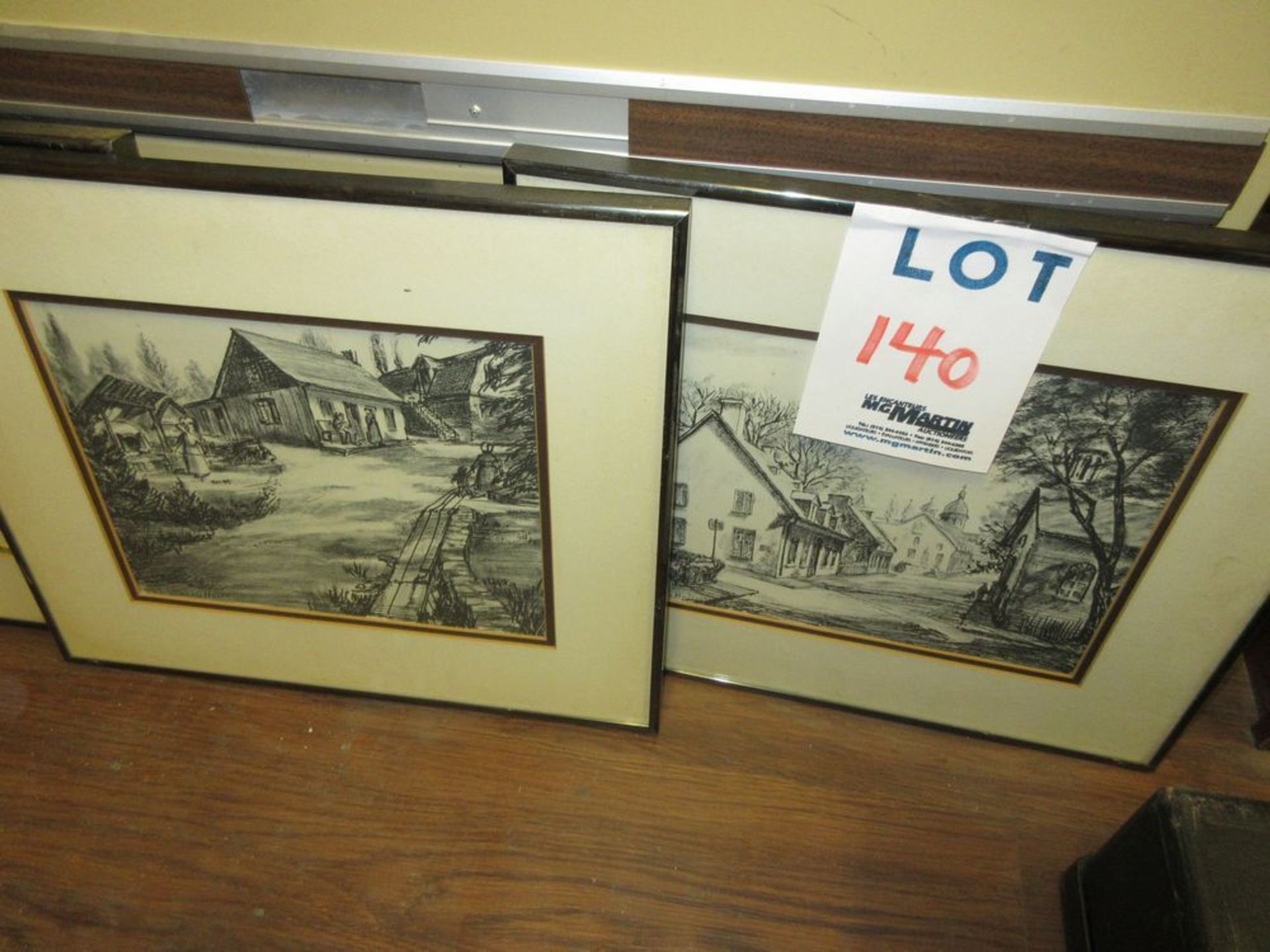 LOT OF 4 FRAMED DRAWINGS BY ''SIMONE HUDON'' (1x) 14'' X 17'' (3x) 17'' X 15'' - Image 2 of 3