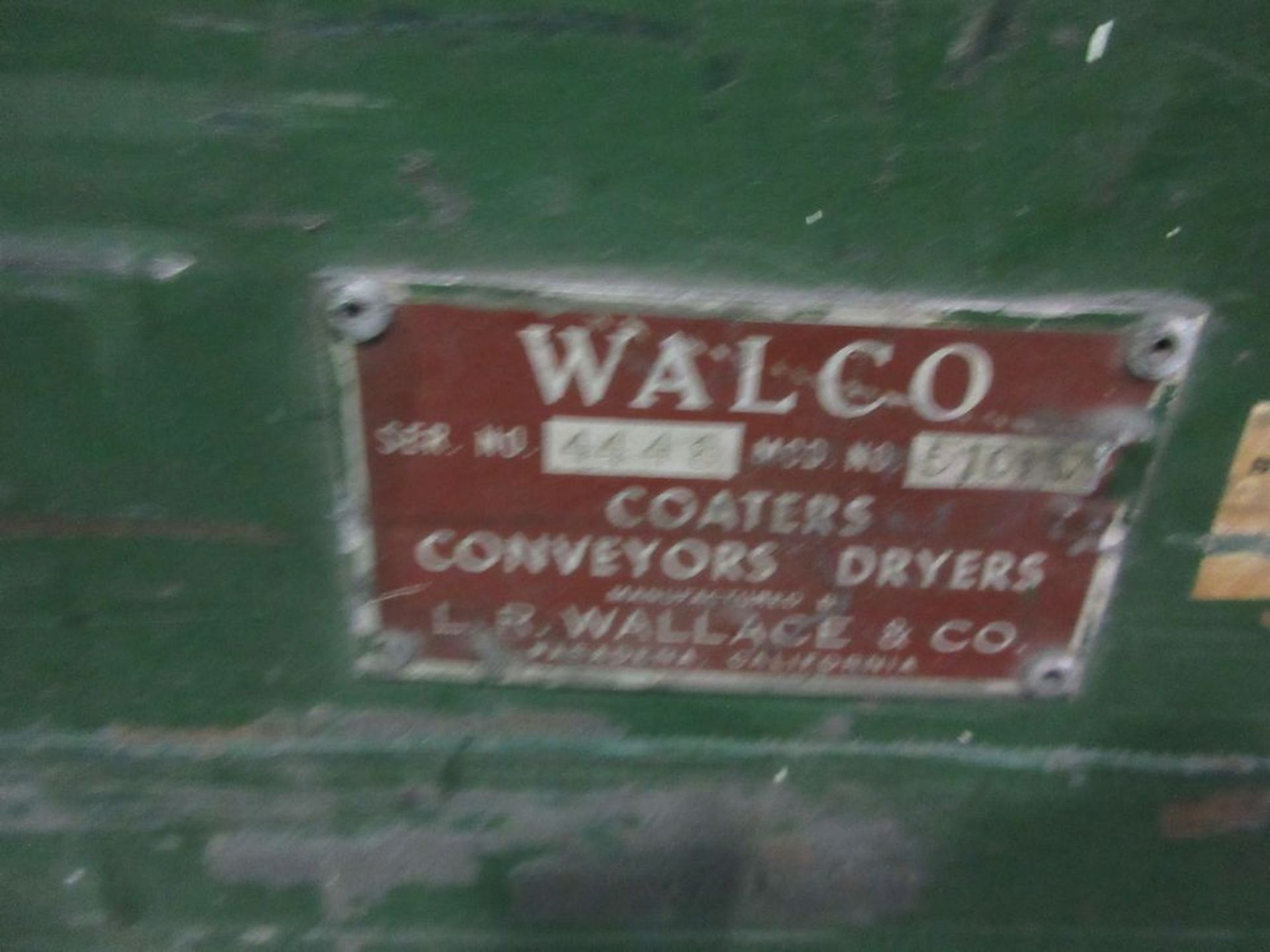 ''WALCO'' PROTECTIVE COATING MACHINE 60'' W/ CONVEYORS 8FT X 5 FT X 52'' OVER AND UNDER VINYL - Image 3 of 5