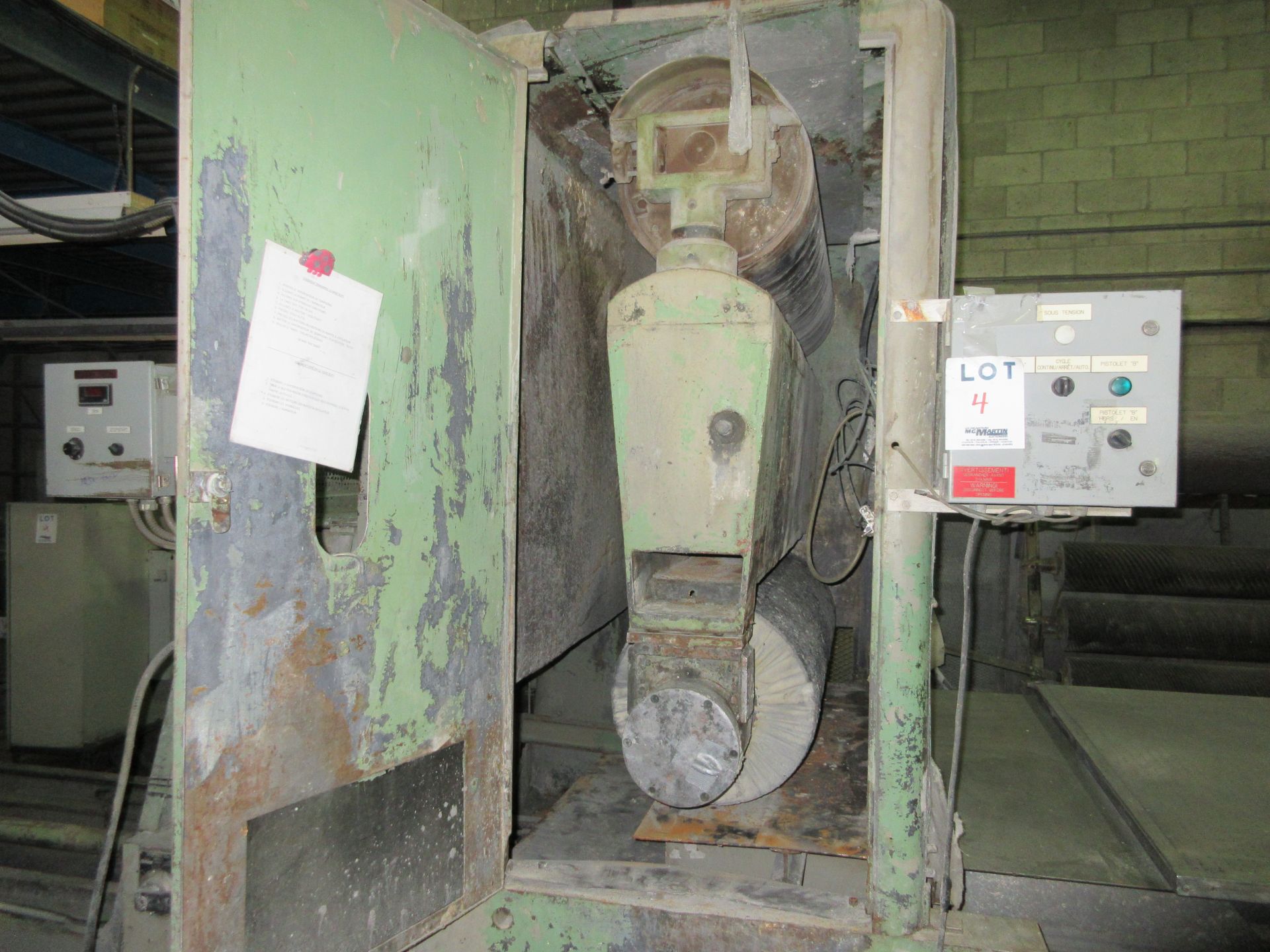 ''HILL ACME'''(GRINDER) BUFFING MACHINE 60'' WIDE(HARD BUFF) W/ DUST COLLECTOR AND BUFF PRESS - Image 10 of 18