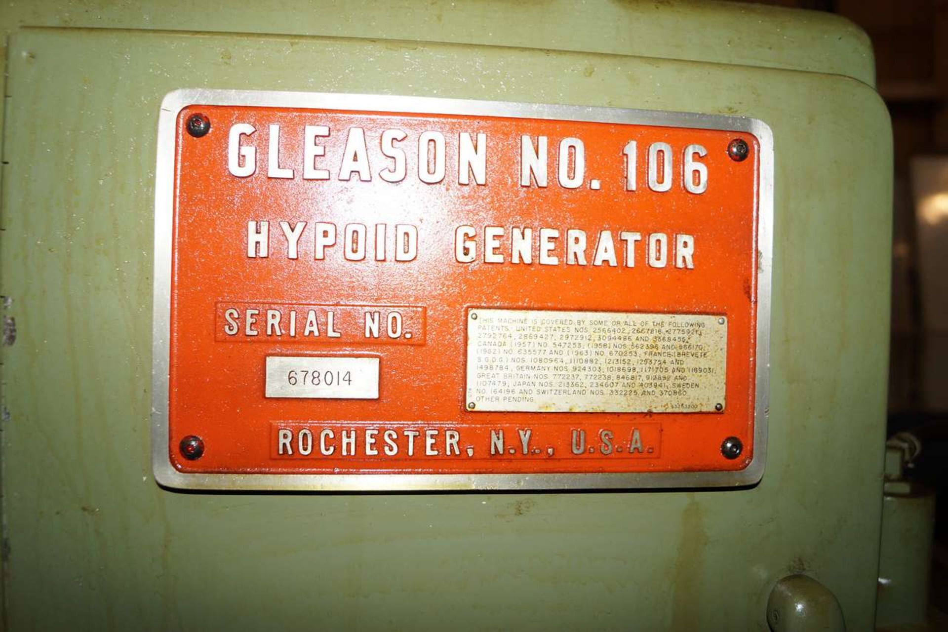 Gleason 106 Bevel Gear Generator - Image 3 of 3