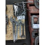 LOT OF SOCKETS AND ADJUSTABLE WRENCHES