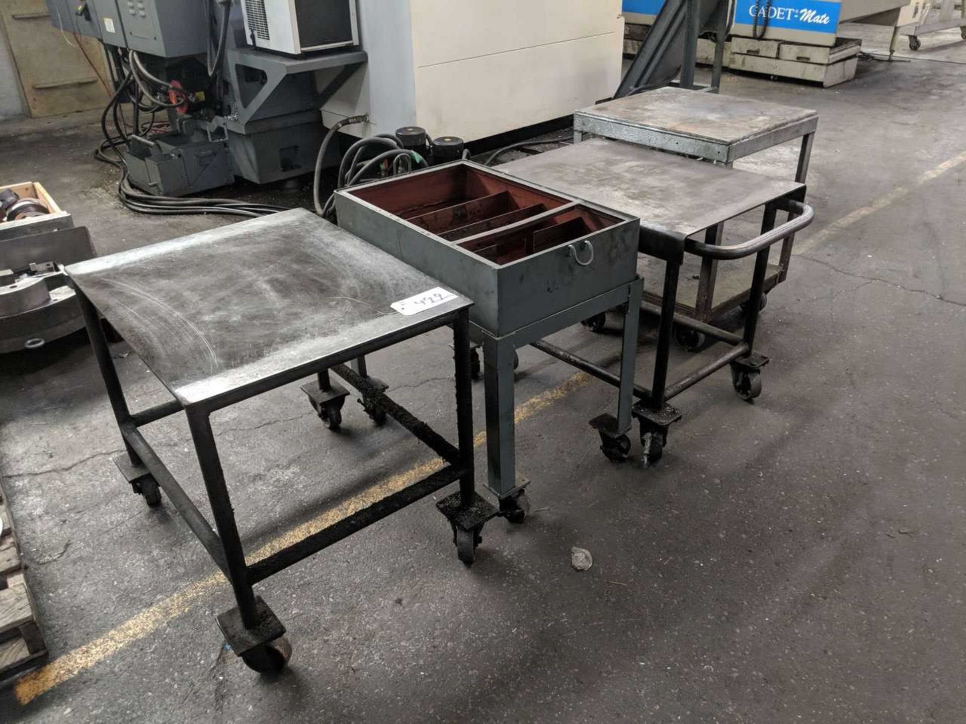 4 HEAVY DUTY ROLLING CARTS