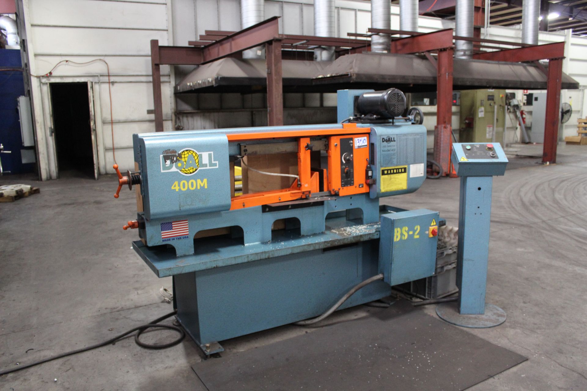DoAll 400M Horizontal Band Saw, 9” x 16” capacity, infeed table, s/n 596-14485, New 2014 - Image 2 of 3