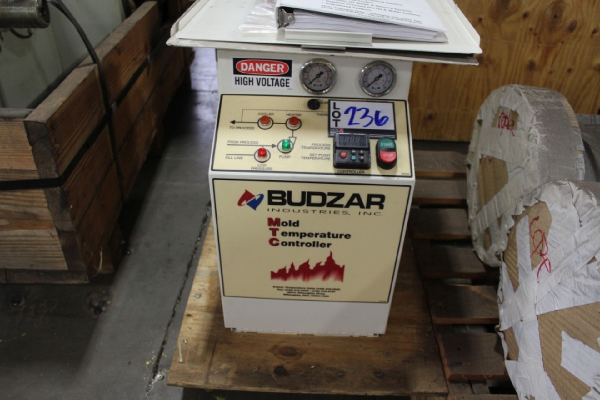 Budzar Mold Temperature Controller, V Plates, and Flanges for COPE