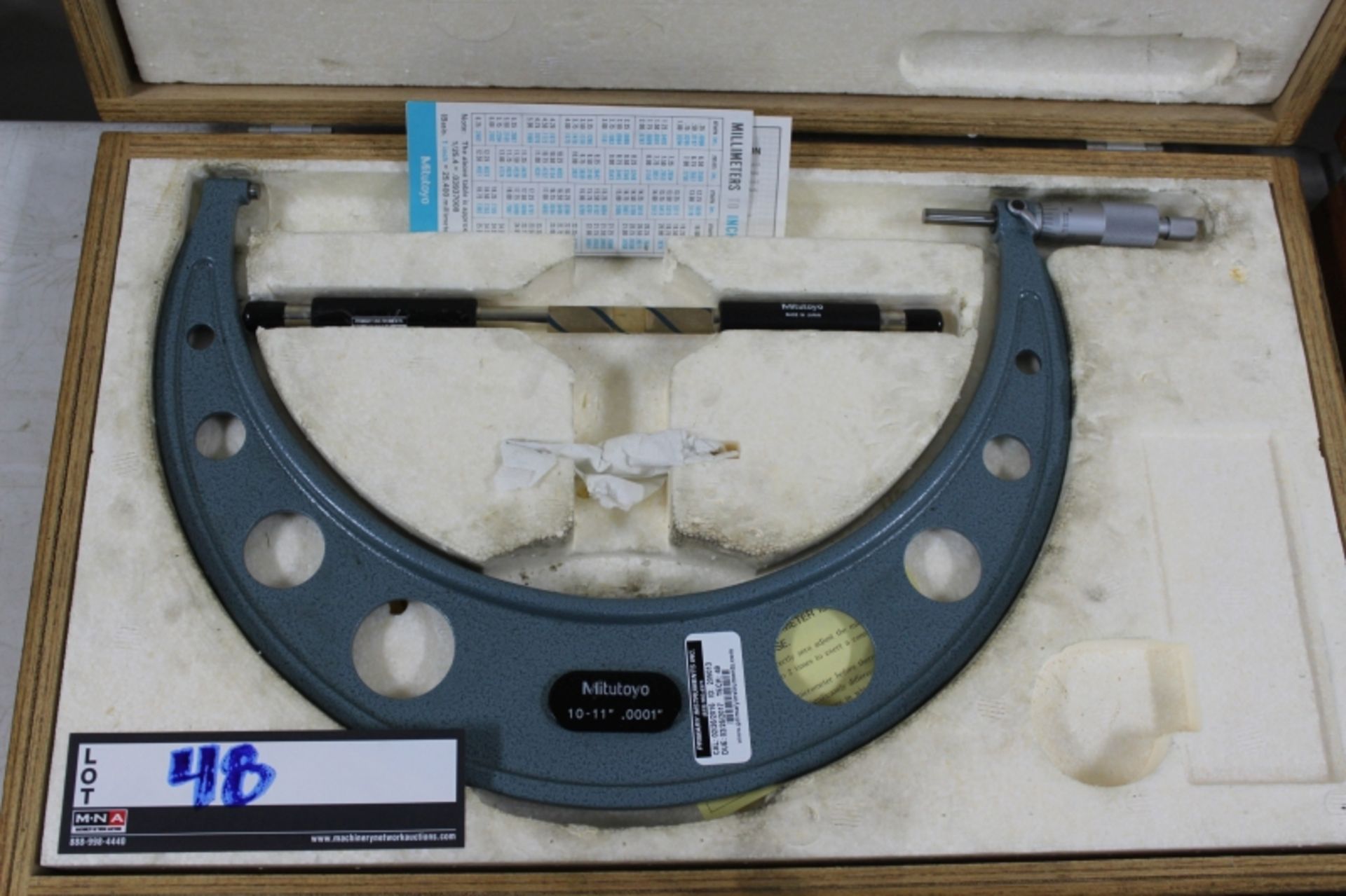 Mitutoyo 10"-11" Outside Micrometer