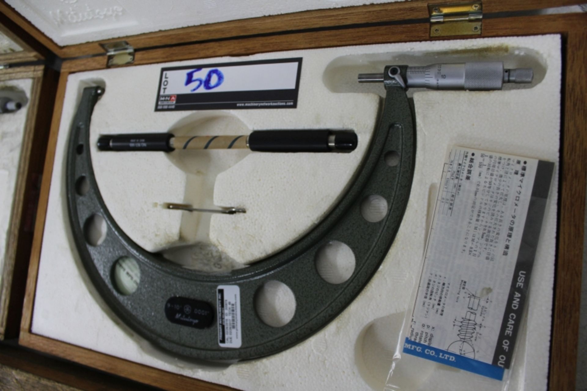 Mitutoyo 9"-10" Outside Micrometer - Image 2 of 2