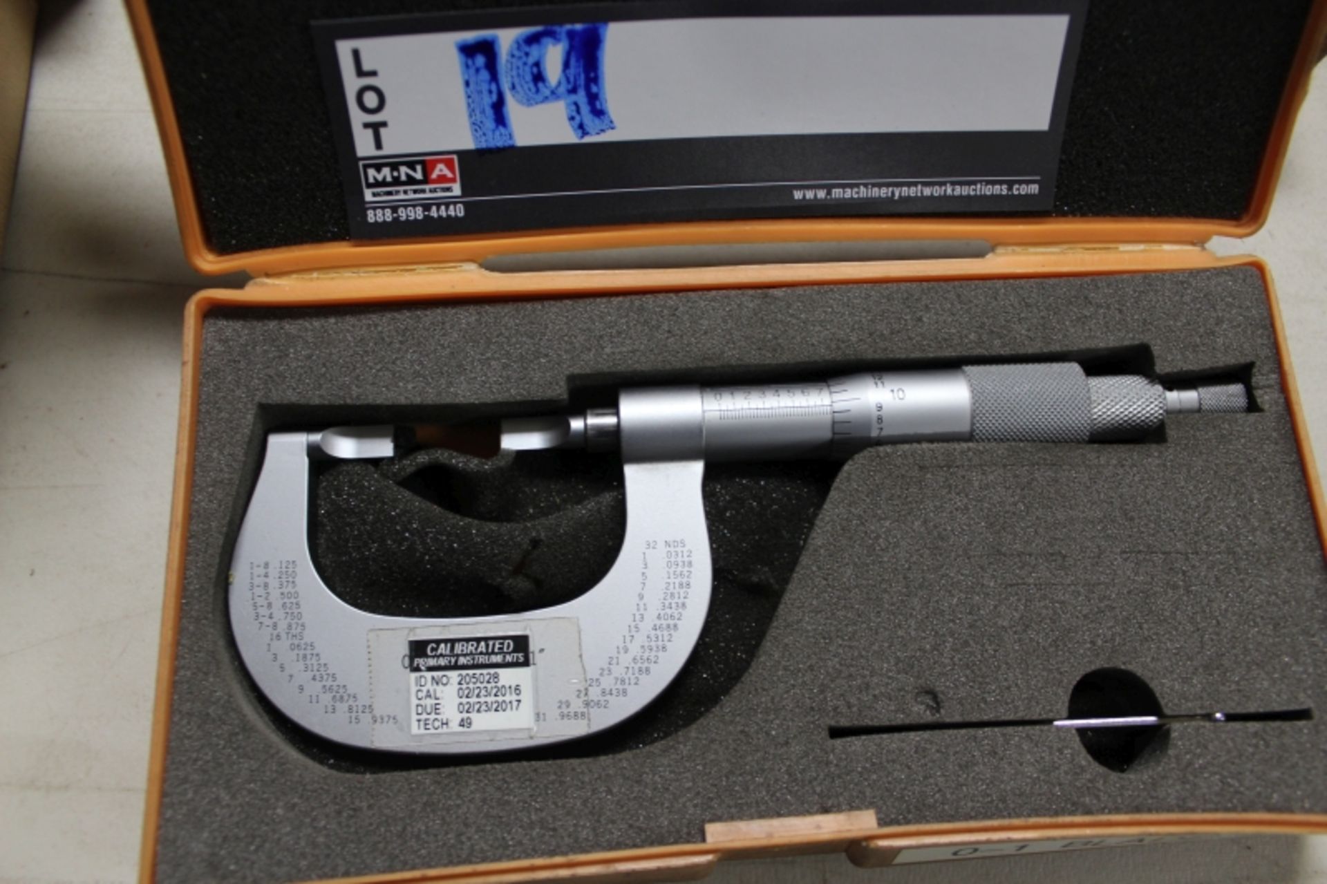 Mitutoyo 0"-1" Blade Micrometer