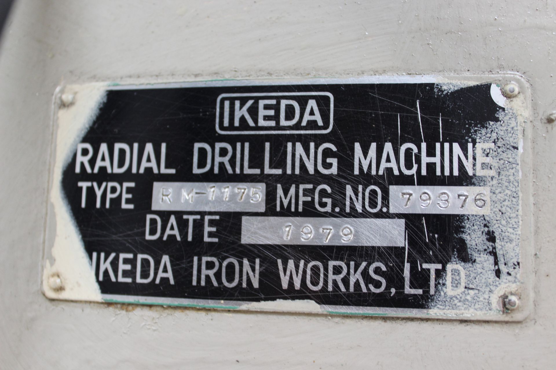 4’ x 13” Ikeda RM-1175 Radial Drill, New 1979, S/N 79376 - Image 4 of 4