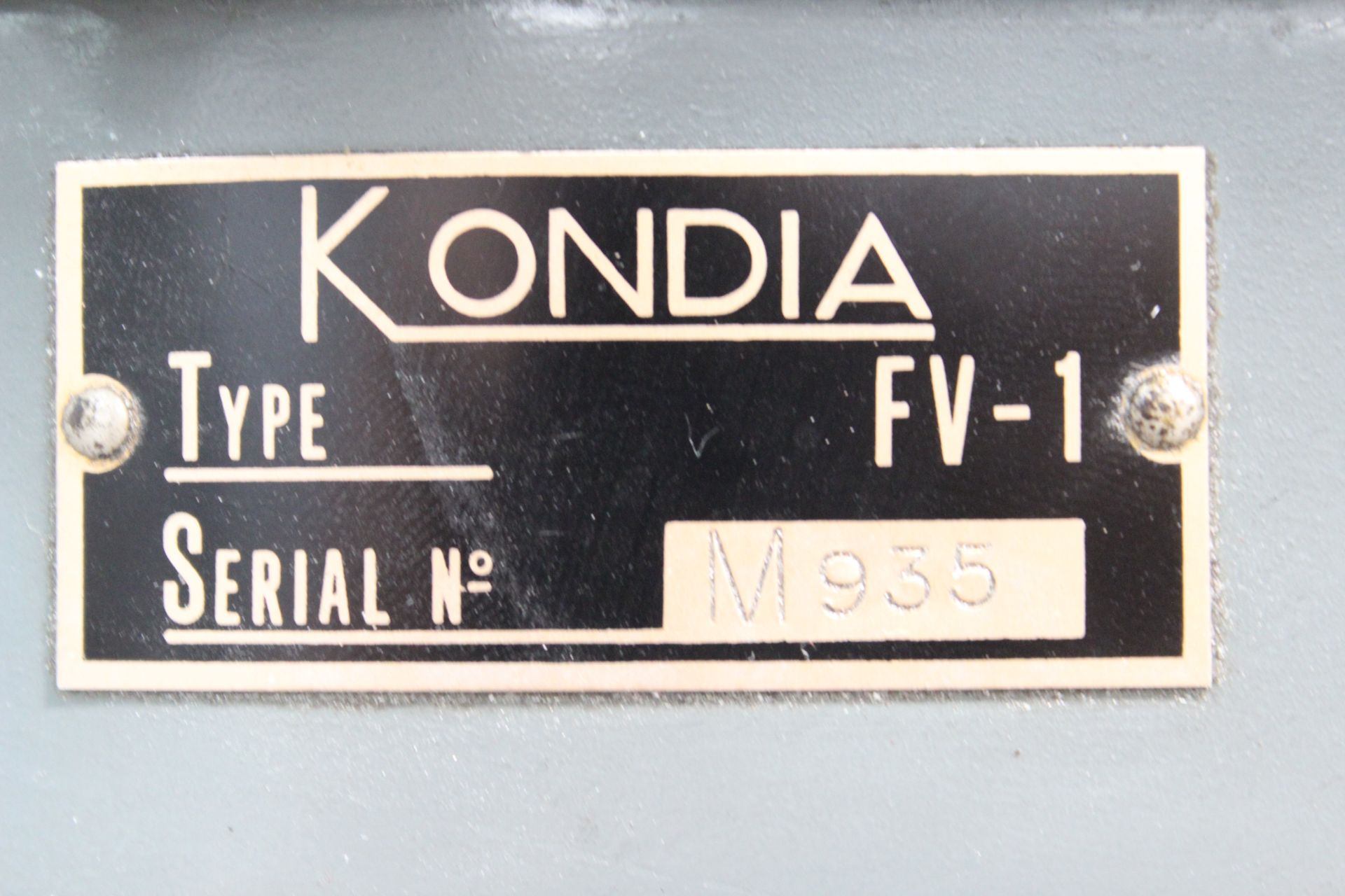 Konida FV-1 Power Mill, S/N M935 - Image 4 of 4