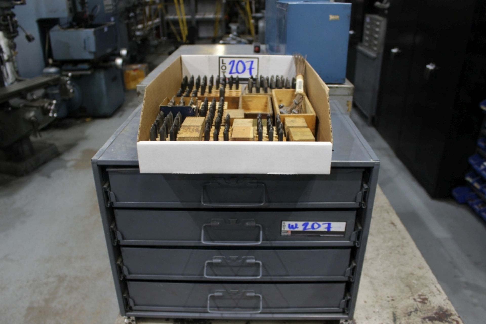 Assorted Stamps, and 4 Drawer Cabinet