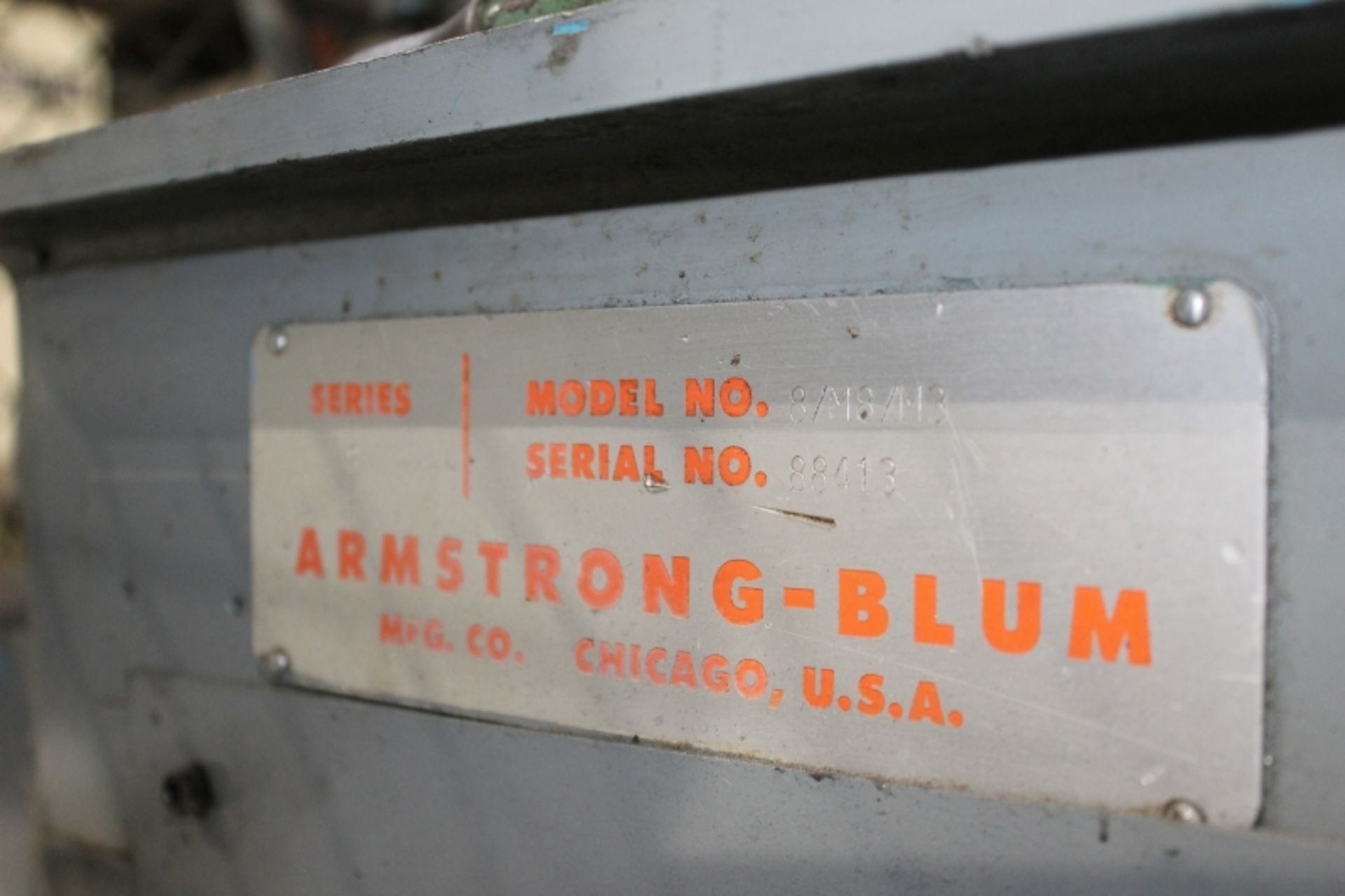 Armstrong-Blum Marvel Mark 8 Vertical Band Saw, S/N 88413 - Image 4 of 4
