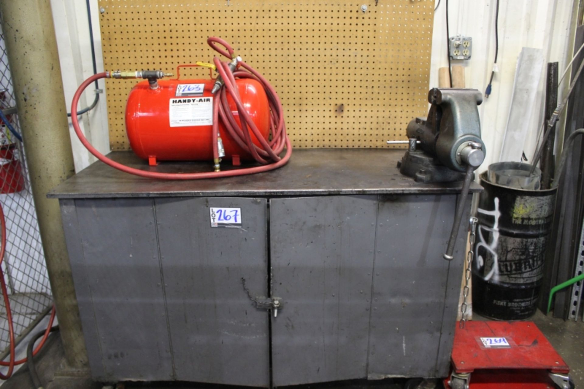 Work Bench with Wilton Vise, and Content