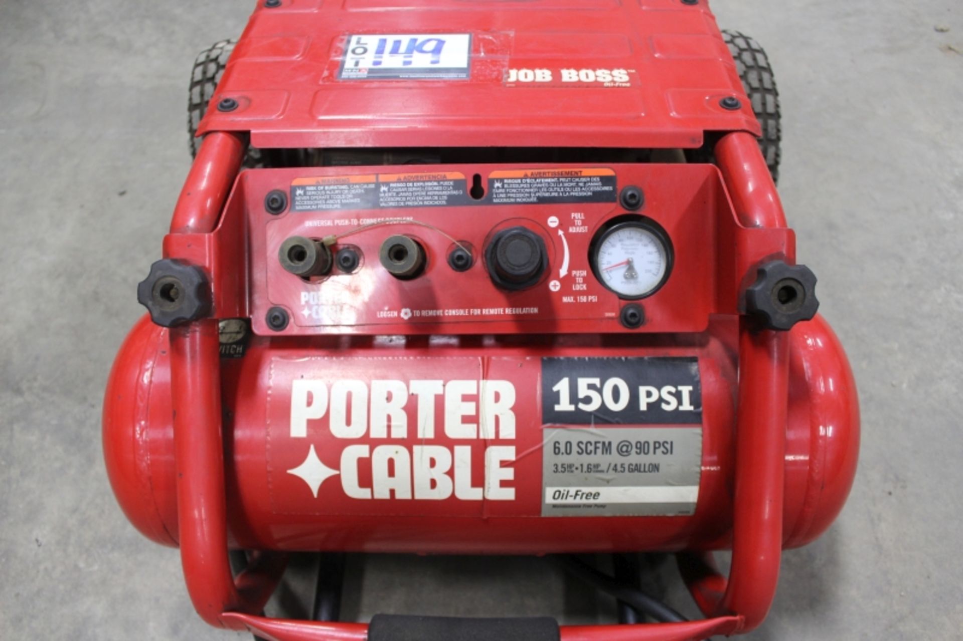 Porter Cable Job Boss 4.5 Gal 150 PSI, Air Compressor - Image 3 of 3