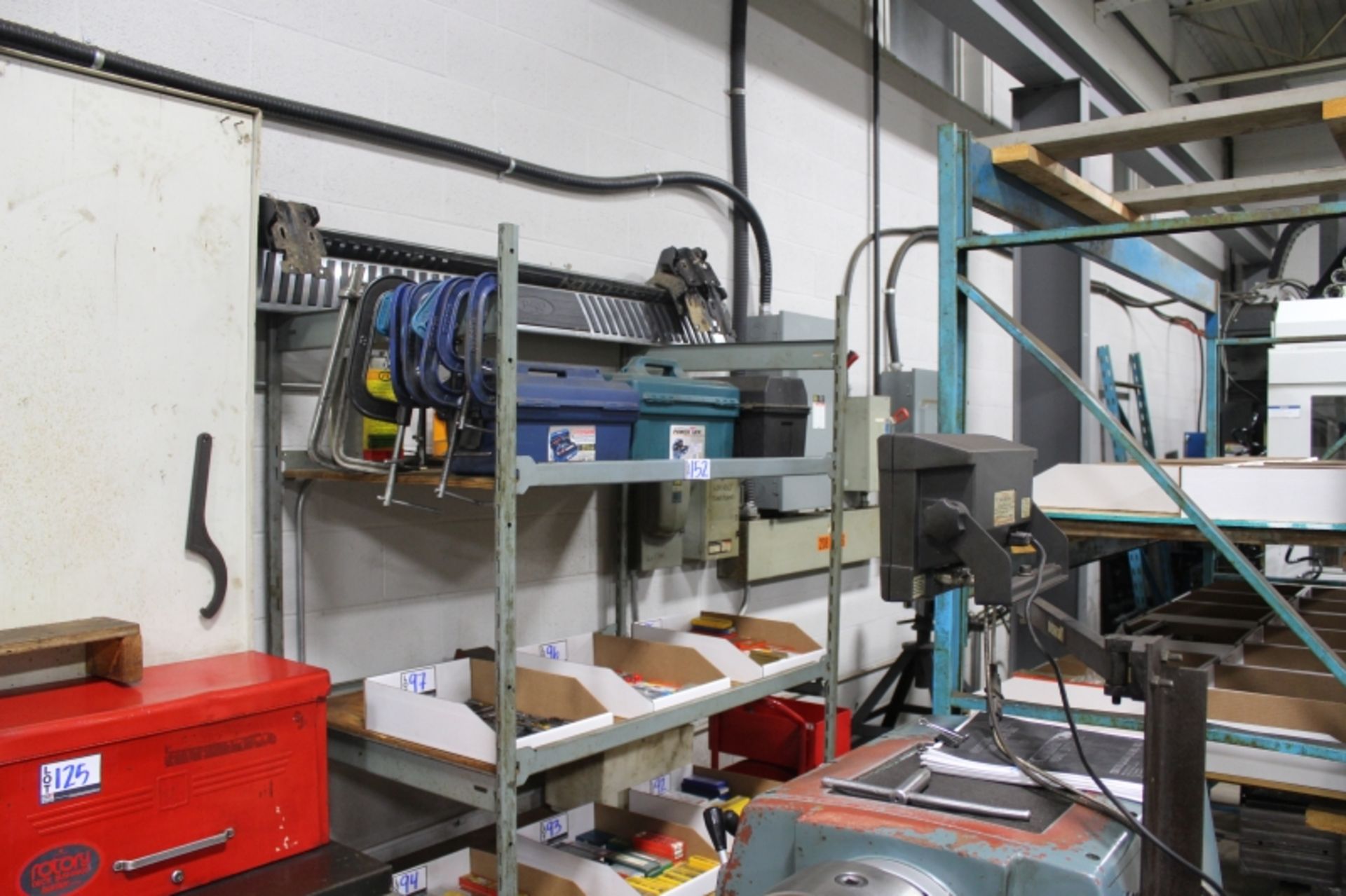 Shop Rack with Content, 3 Tool Boxes and Assorted C Clamps - Image 3 of 3