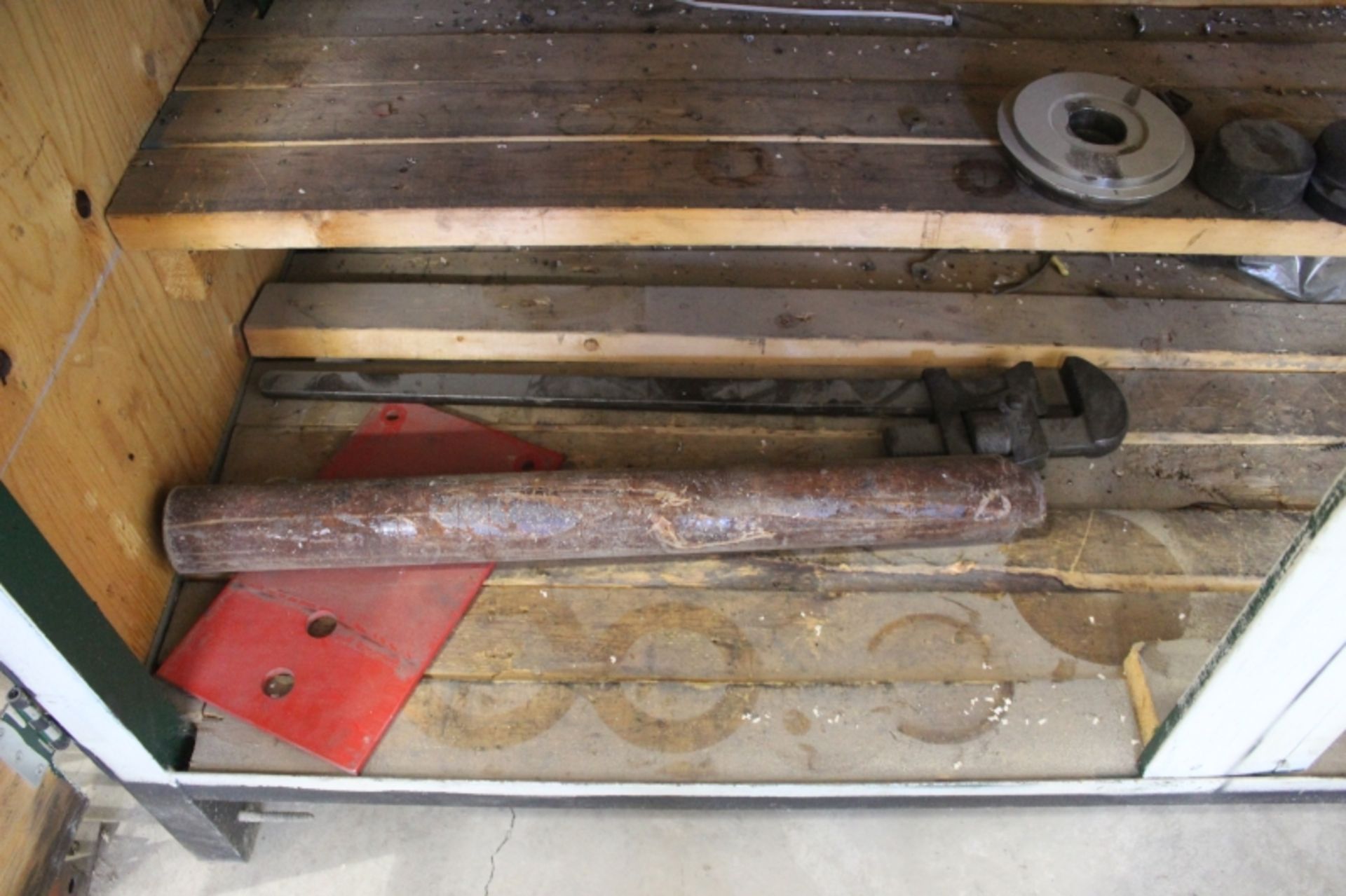 Work Bench with Assorted Sleeves, Boring bar, and Pipe Wrench - Image 4 of 4