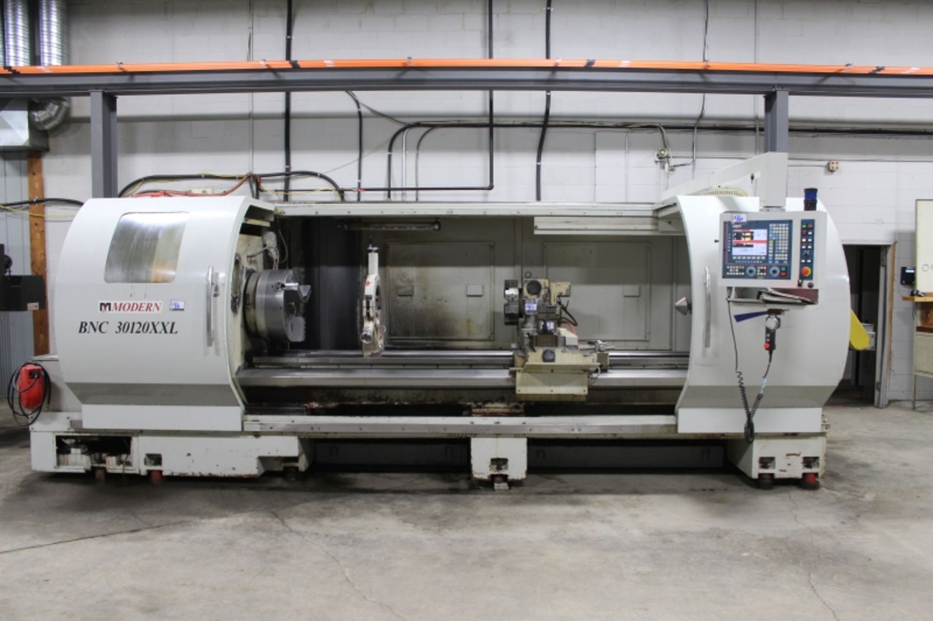 Modern BNC 30120XXL, Fagor control, 10” spindle bore, 30” Sw, 120” CC, 16.5” Sw. over cross slide, - Image 9 of 19