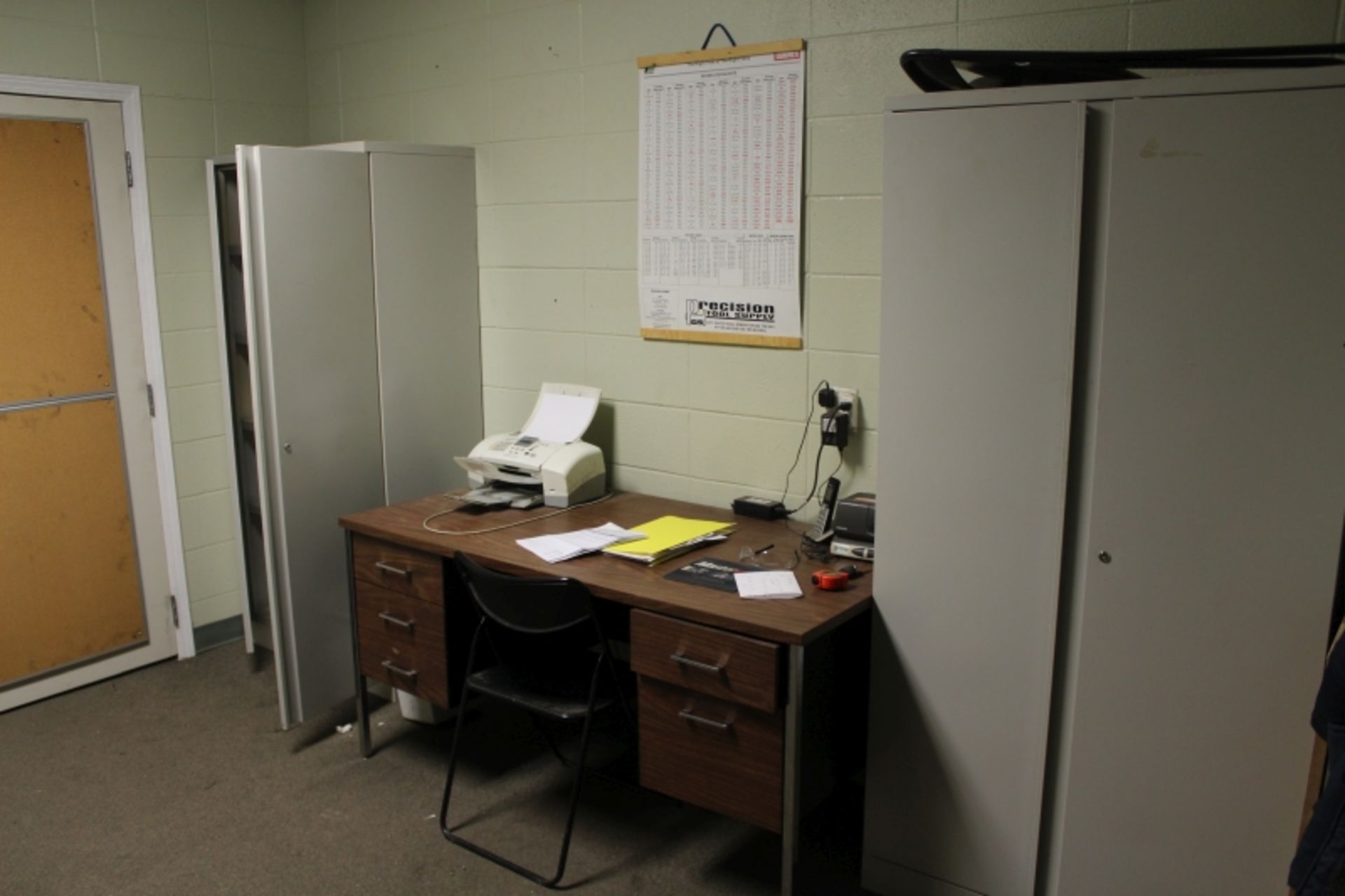 Room Content, Desk, Chair, (2) 2 Drawer Cabinet - Image 2 of 2